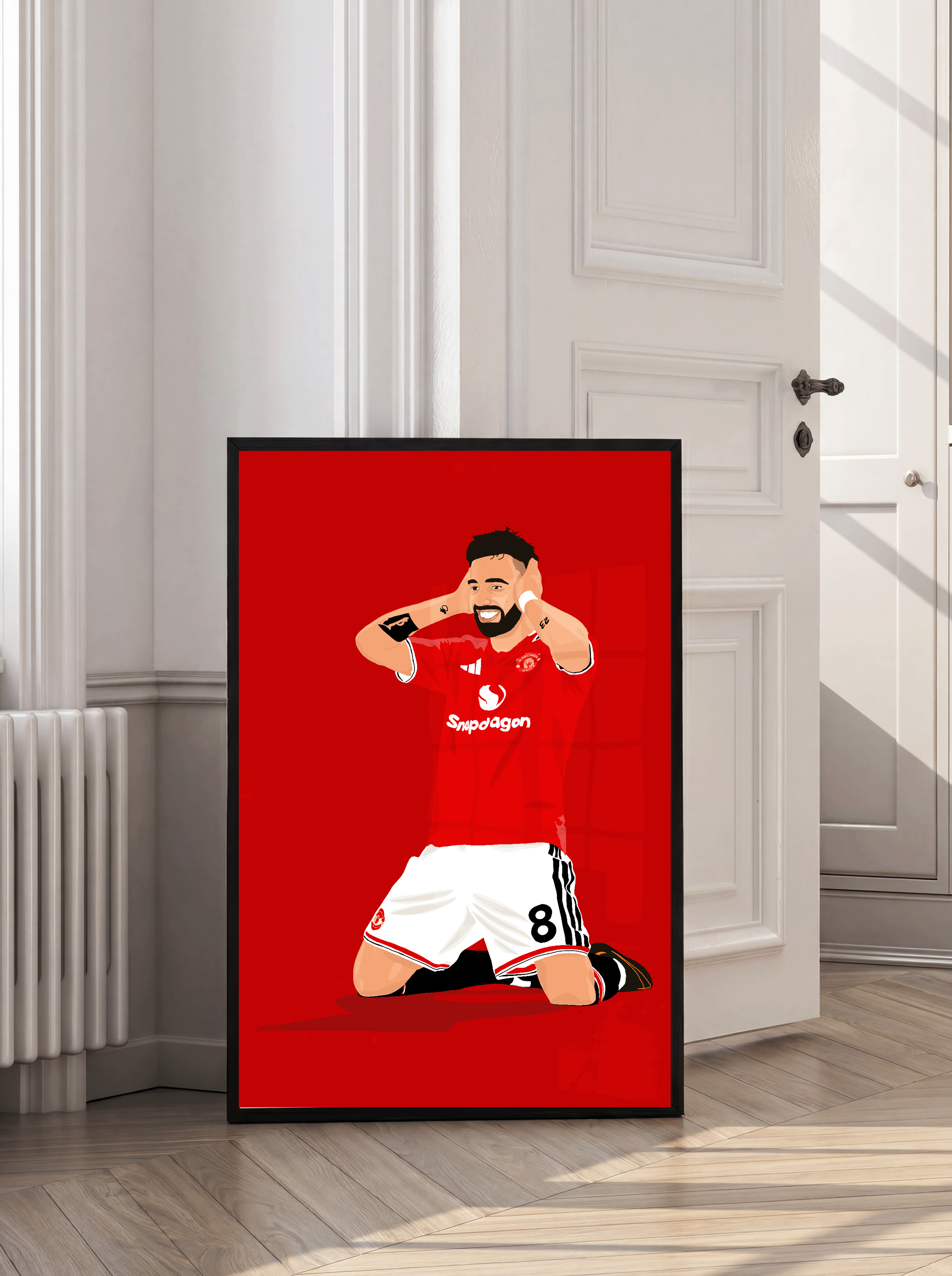 Bruno Fernandes - Manchester United Illustration Poster