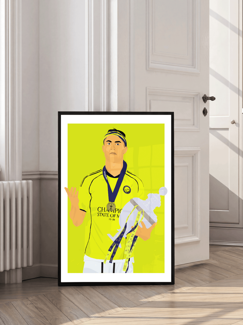Cristiano Ronaldo AL Nassr - Trophy Illustration Poster