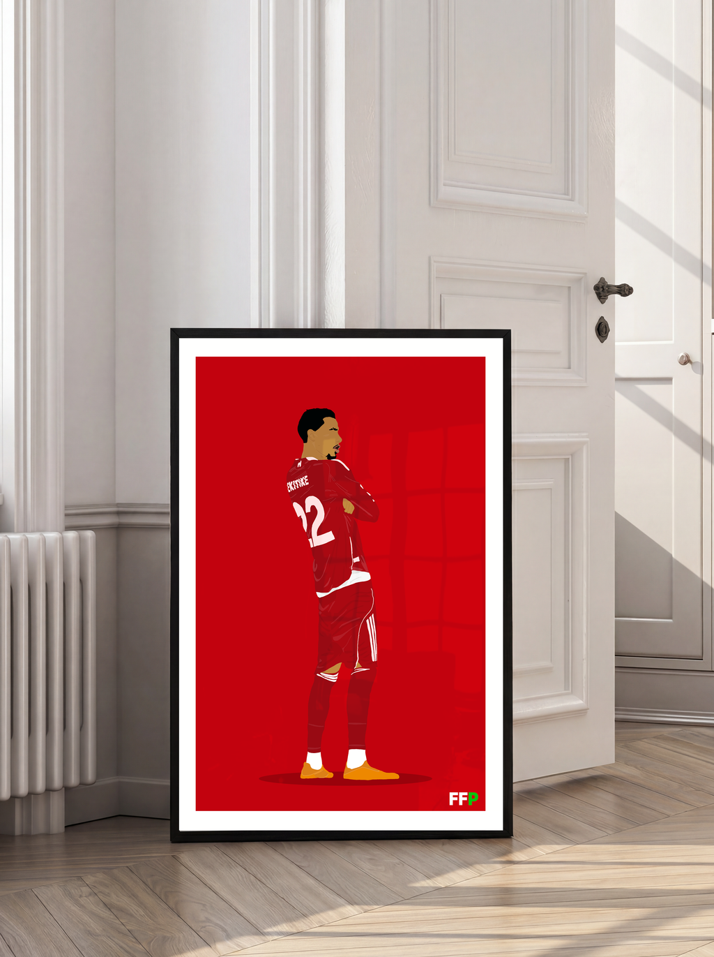 Hugo Ekitike - Liverpool Illustration Poster