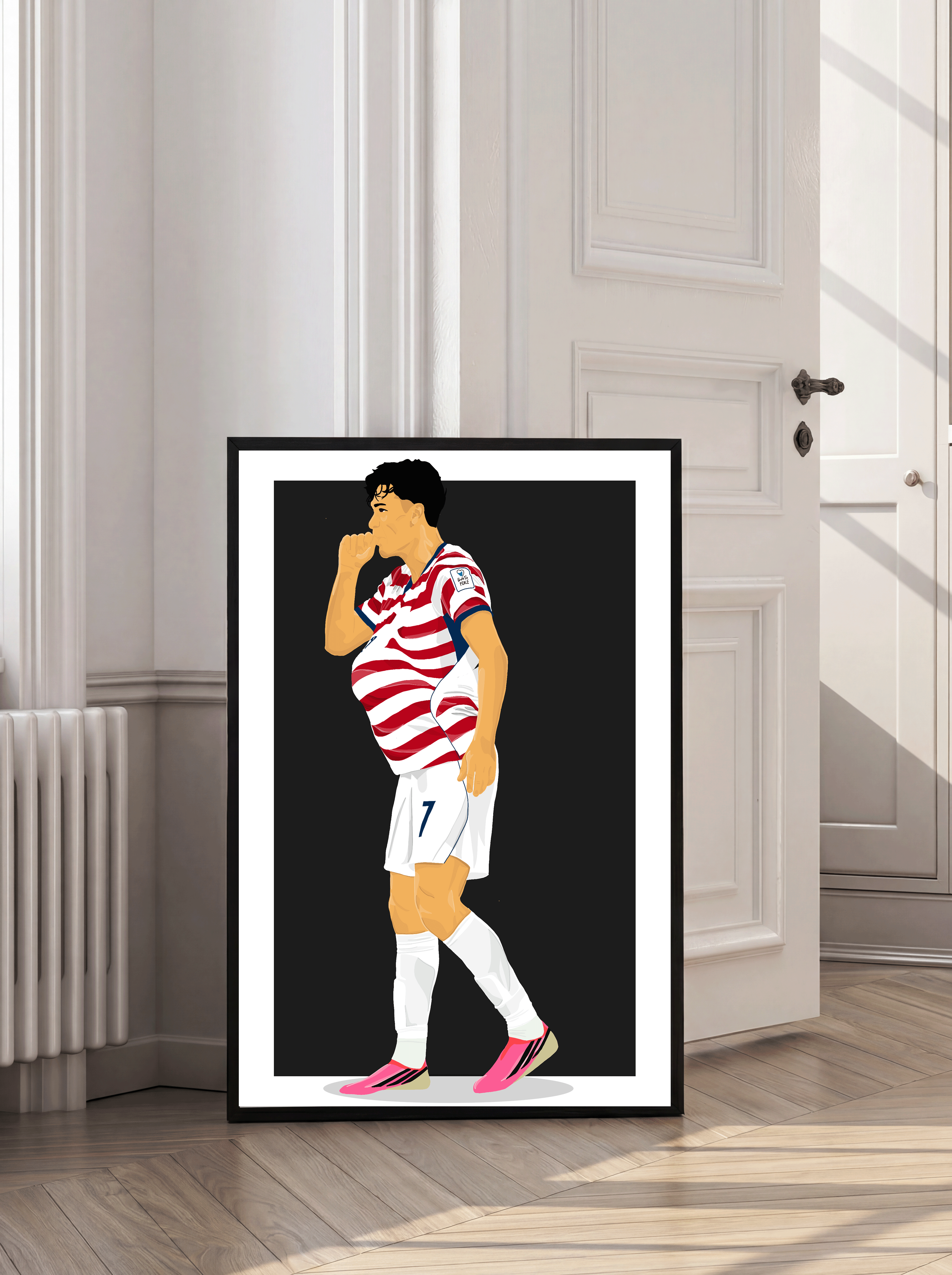 Gio Reyna - USA World Cup Illustration Poster