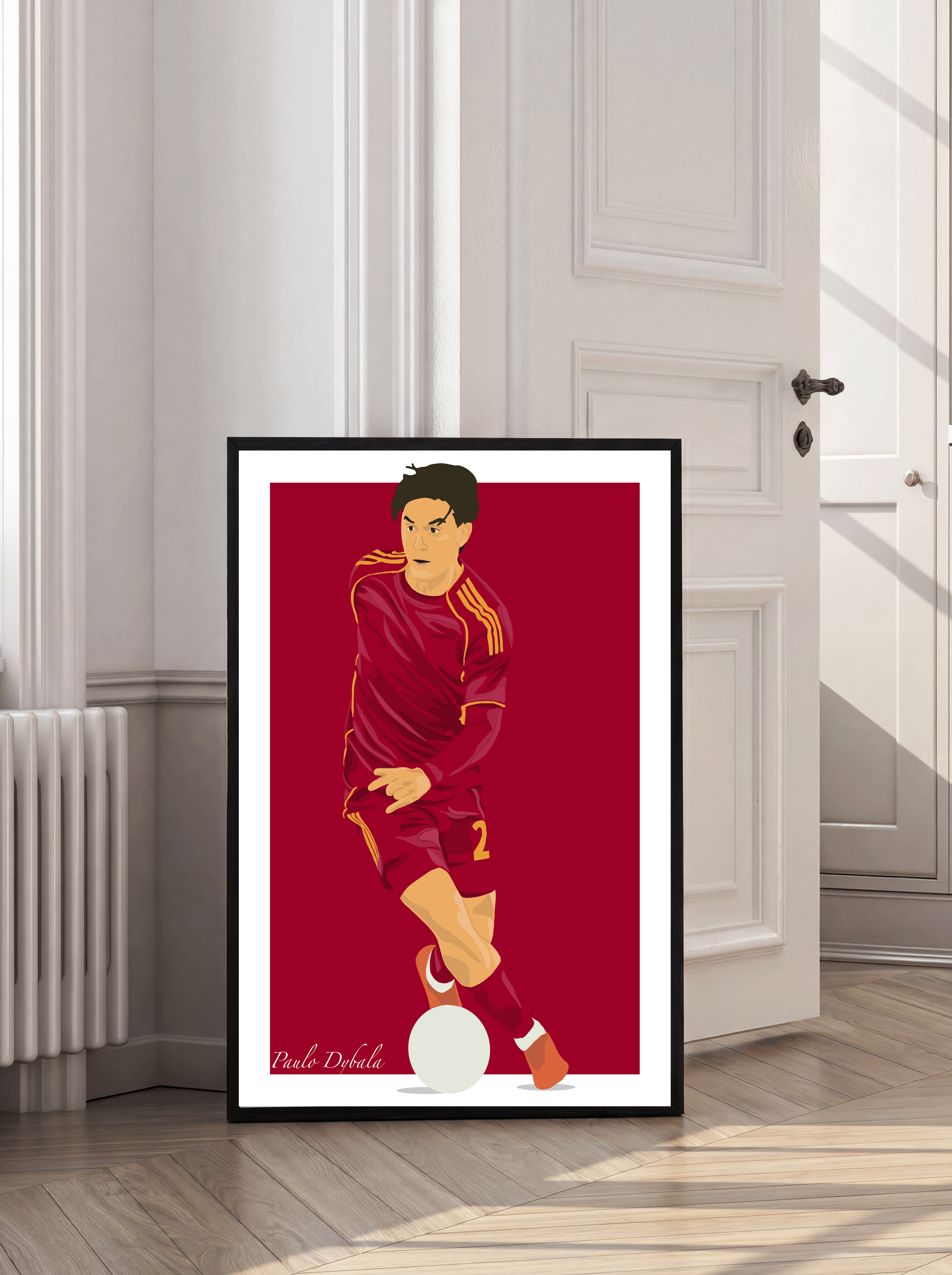 Paulo Dybala - As Roma Illustration Poster
