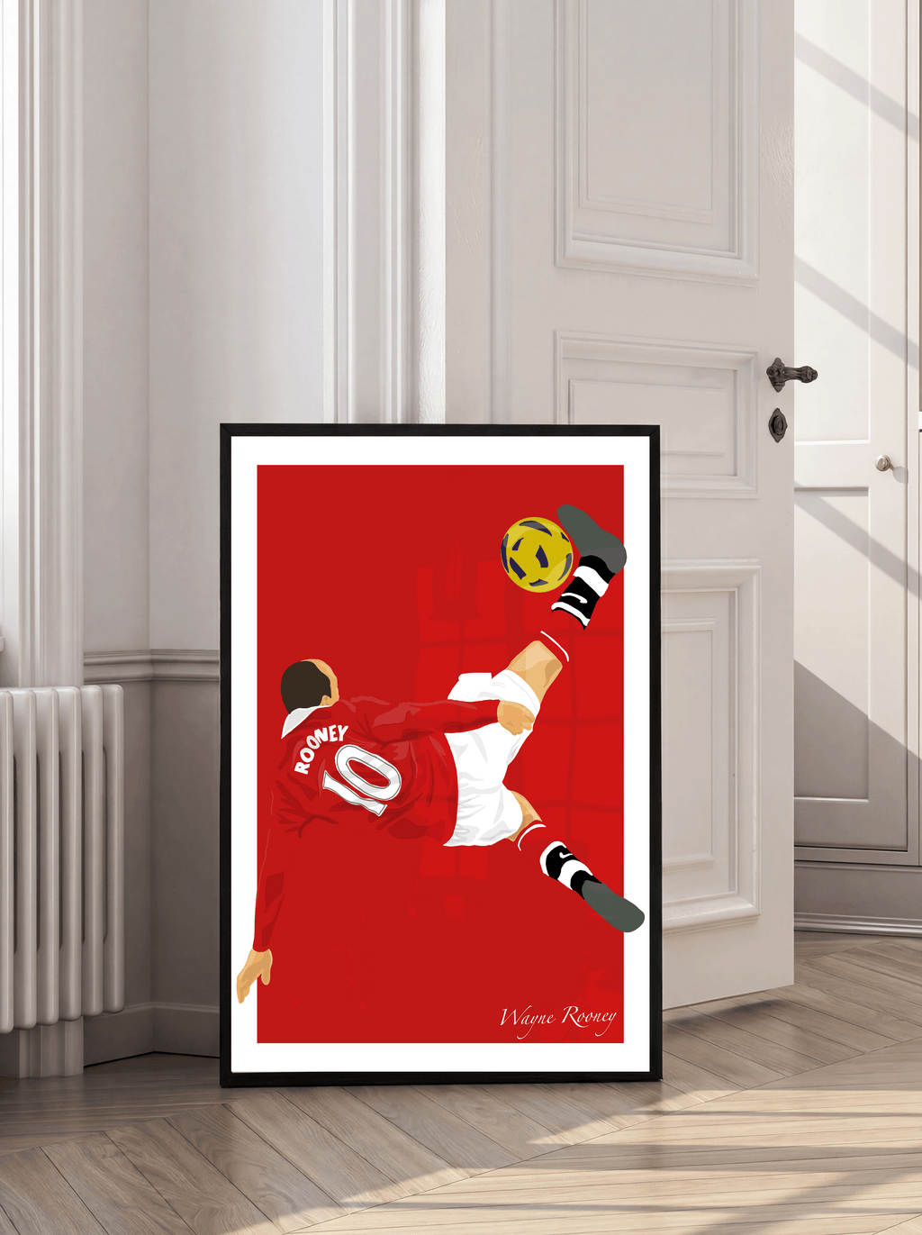 Wayne Rooney Bicycle Kick Goal - Manchester United Illustration Poster