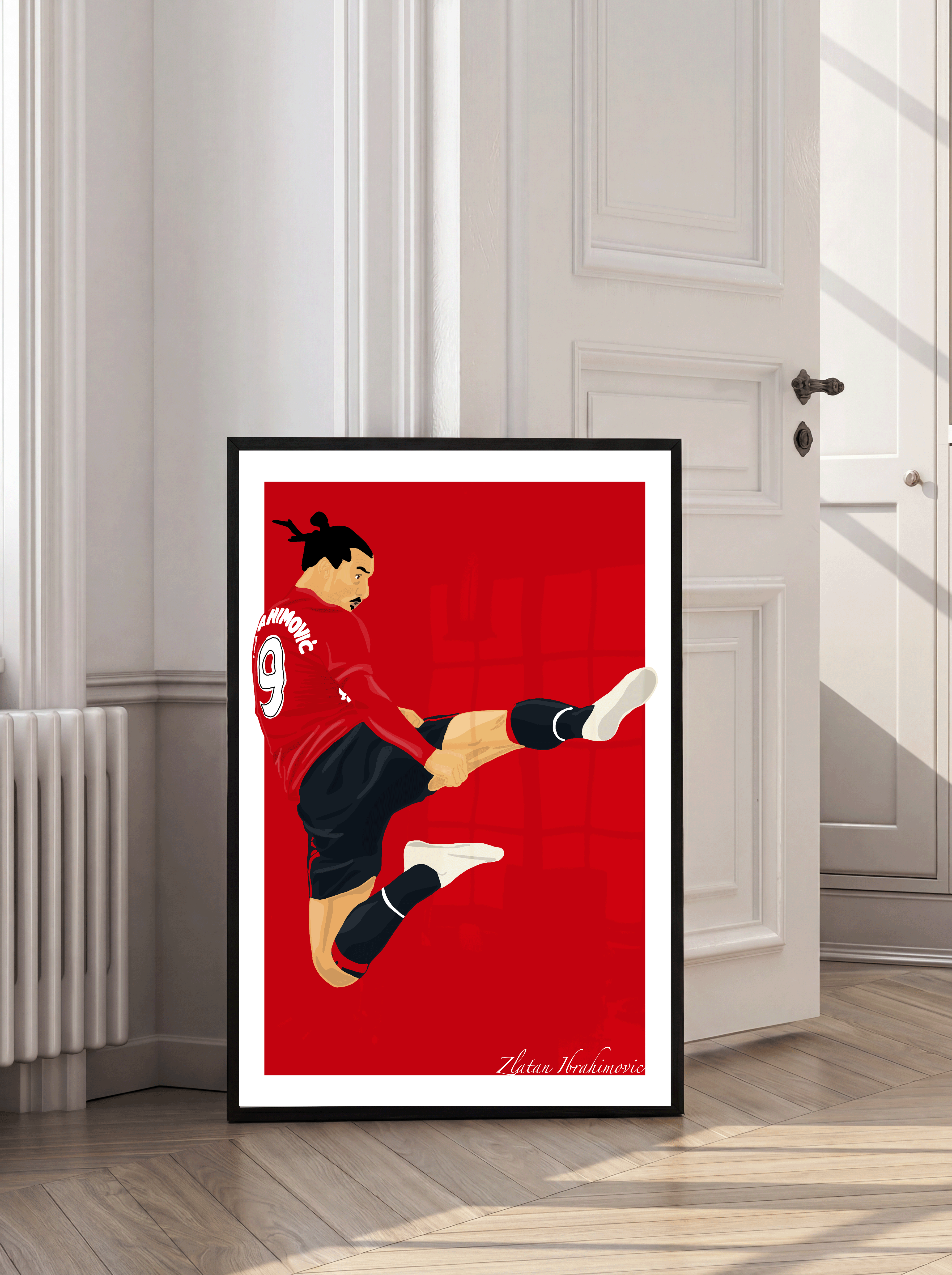 Zlatan Ibrahimovic - Manchester United Illustration Poster