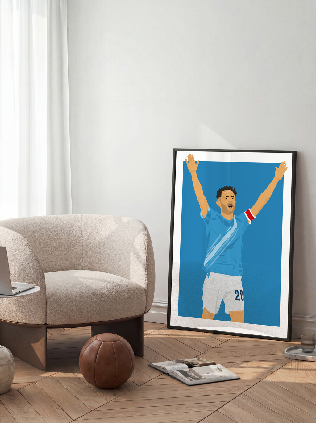 Bernardo Silva - Manchester City Illustration Poster