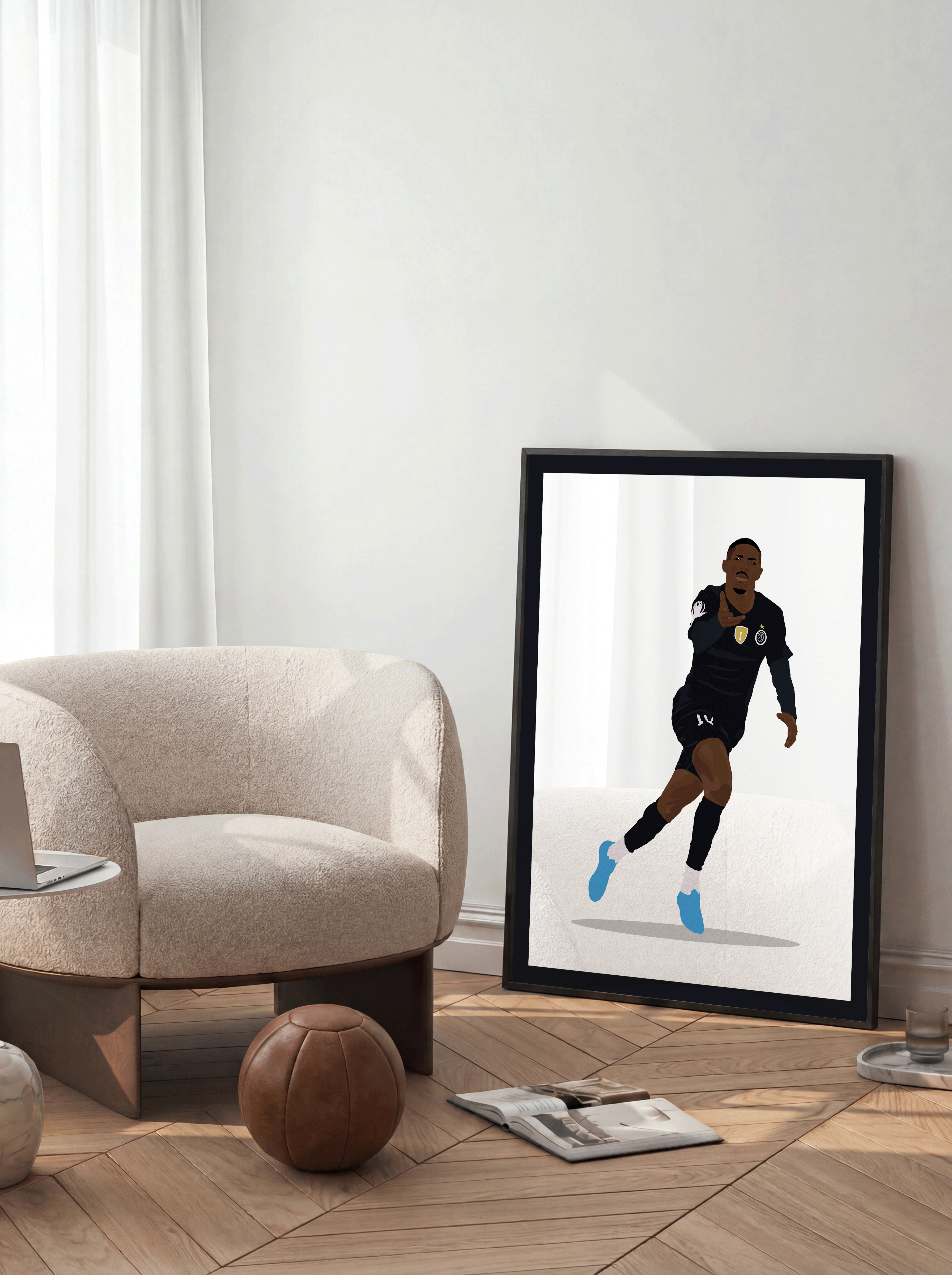 Ousmane Dembele - PSG Illustration Poster