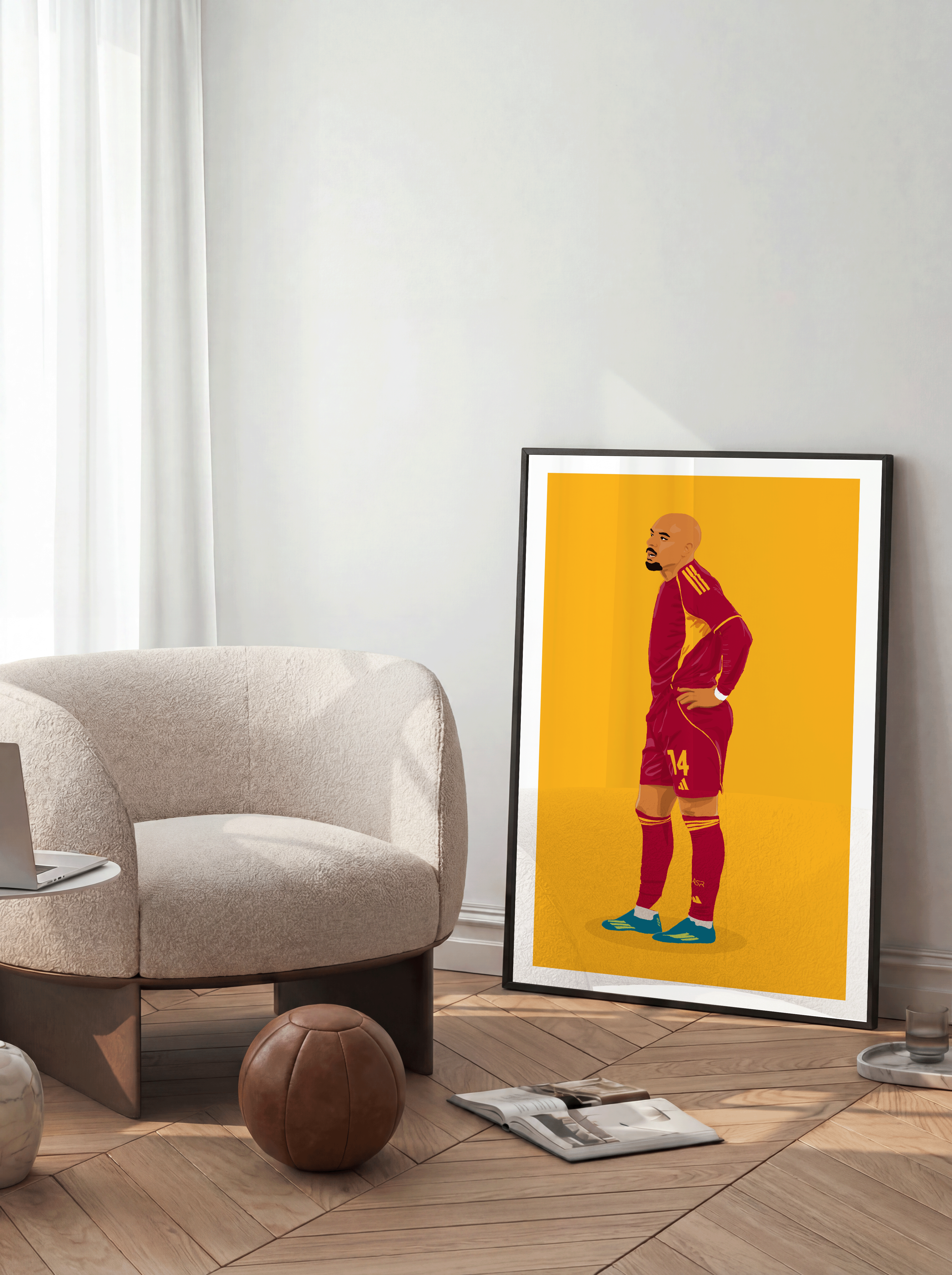Donyell Malen - AS Roma Illustration Poster