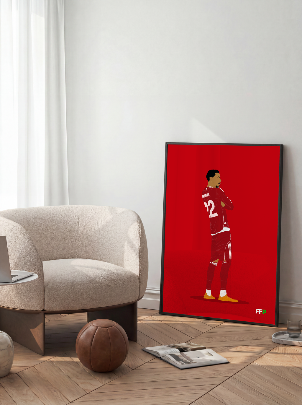 Hugo Ekitike - Liverpool Illustration Poster