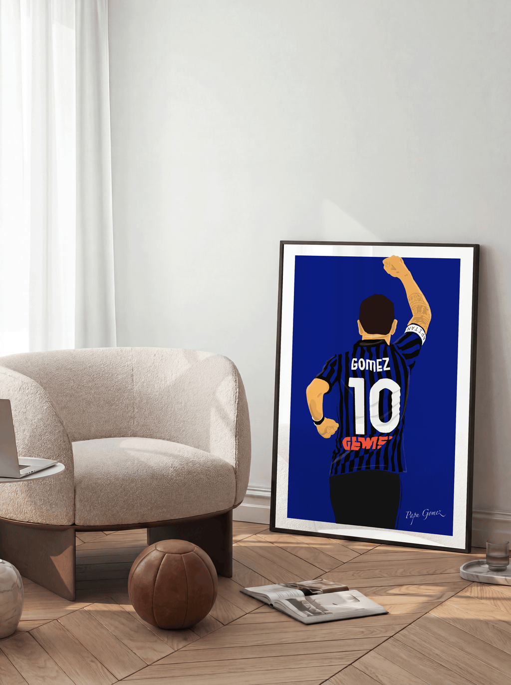 Papu Gomez - Atalanta Illustration Poster