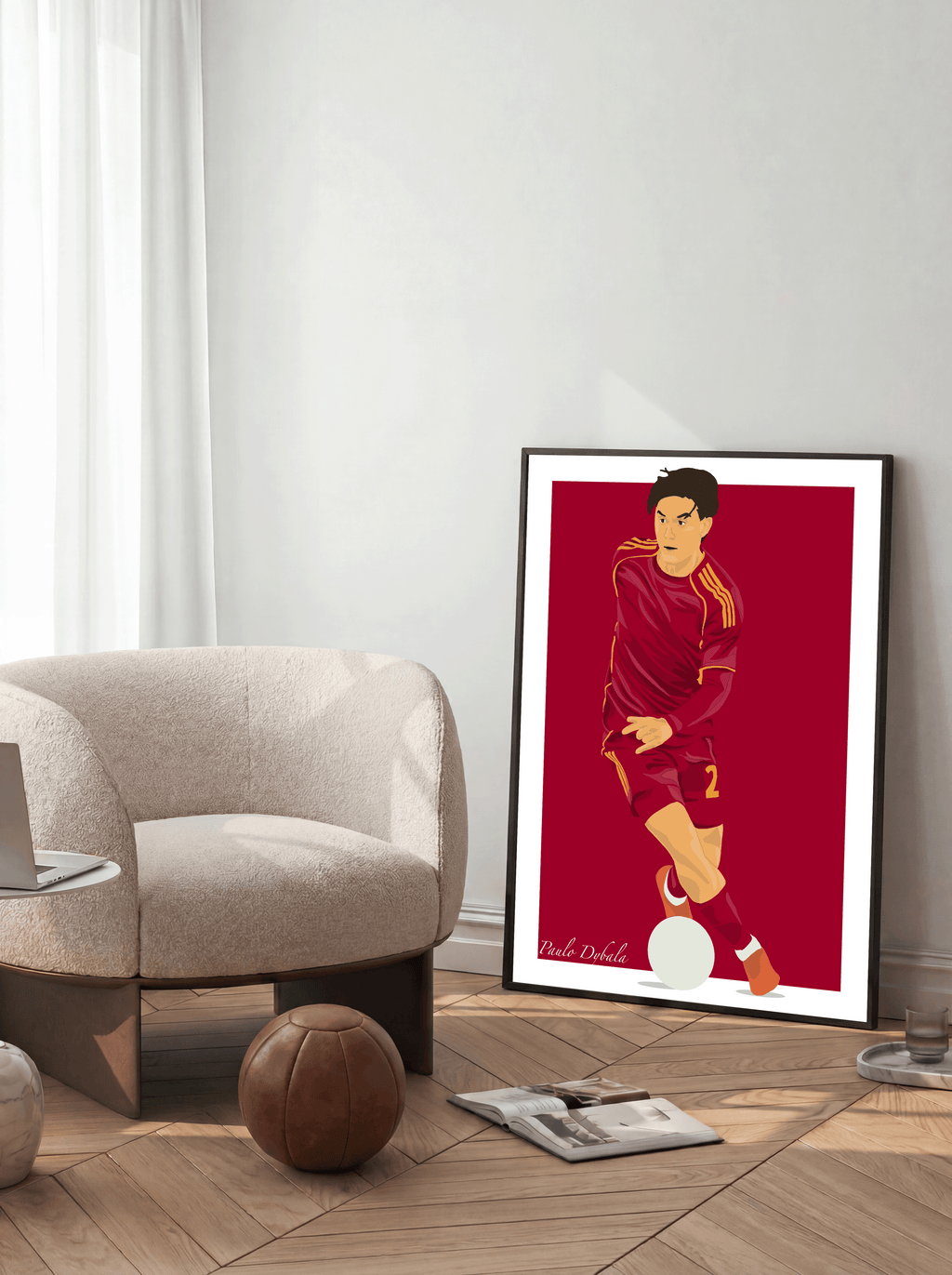 Paulo Dybala - As Roma Illustration Poster