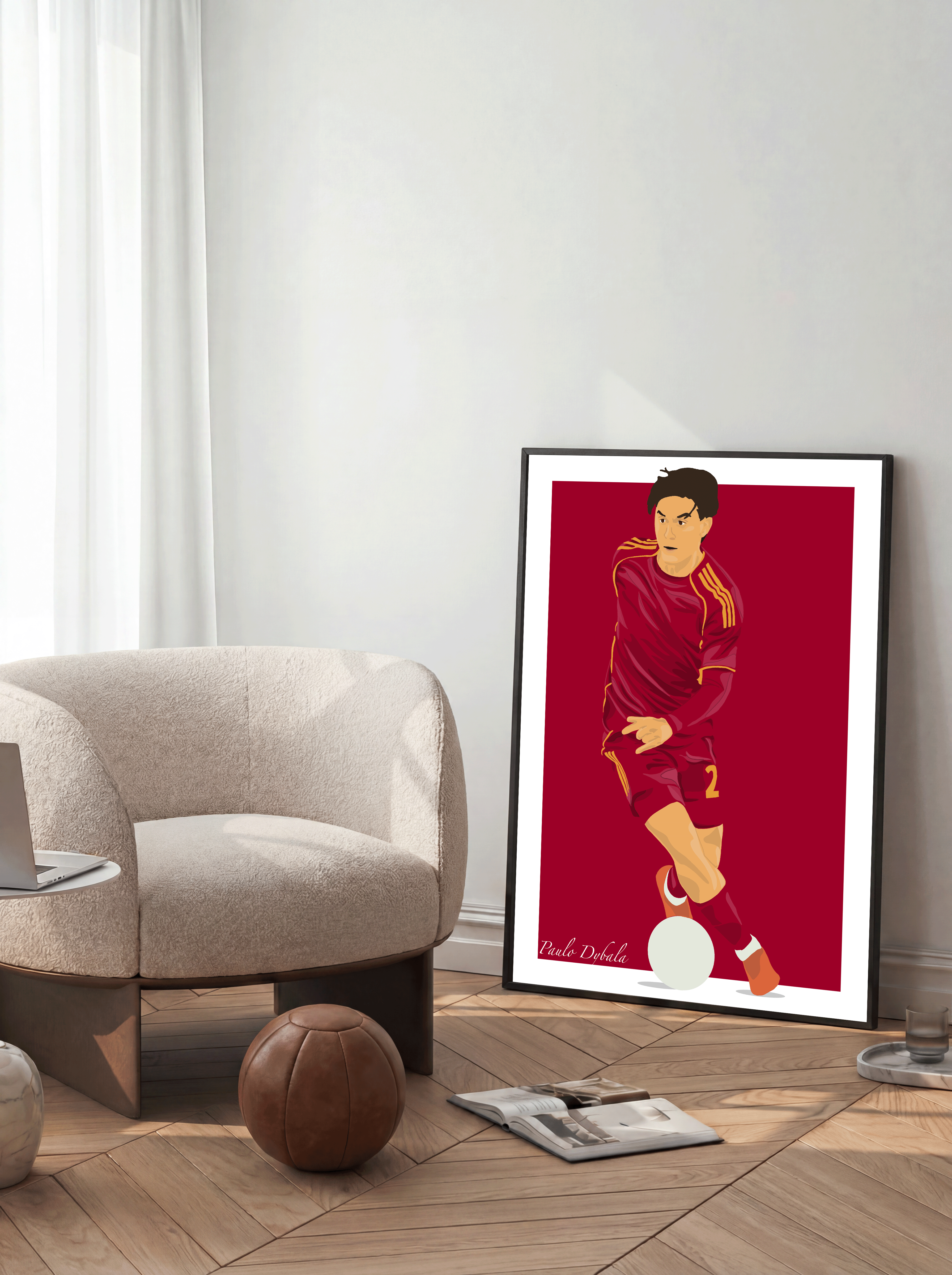 Paulo Dybala - As Roma Illustration Poster