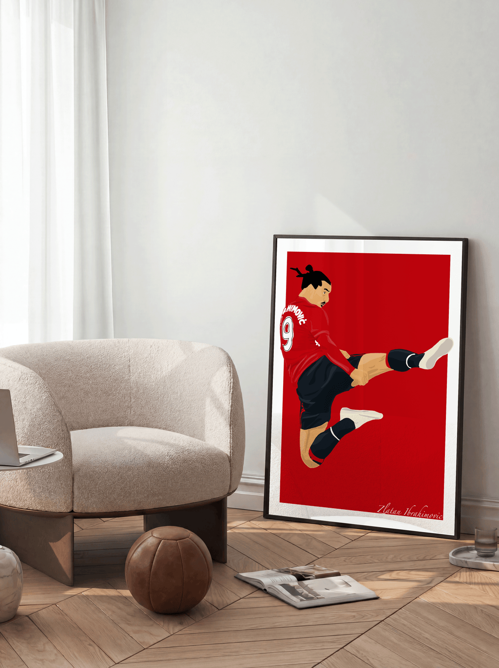 Zlatan Ibrahimovic - Manchester United Illustration Poster