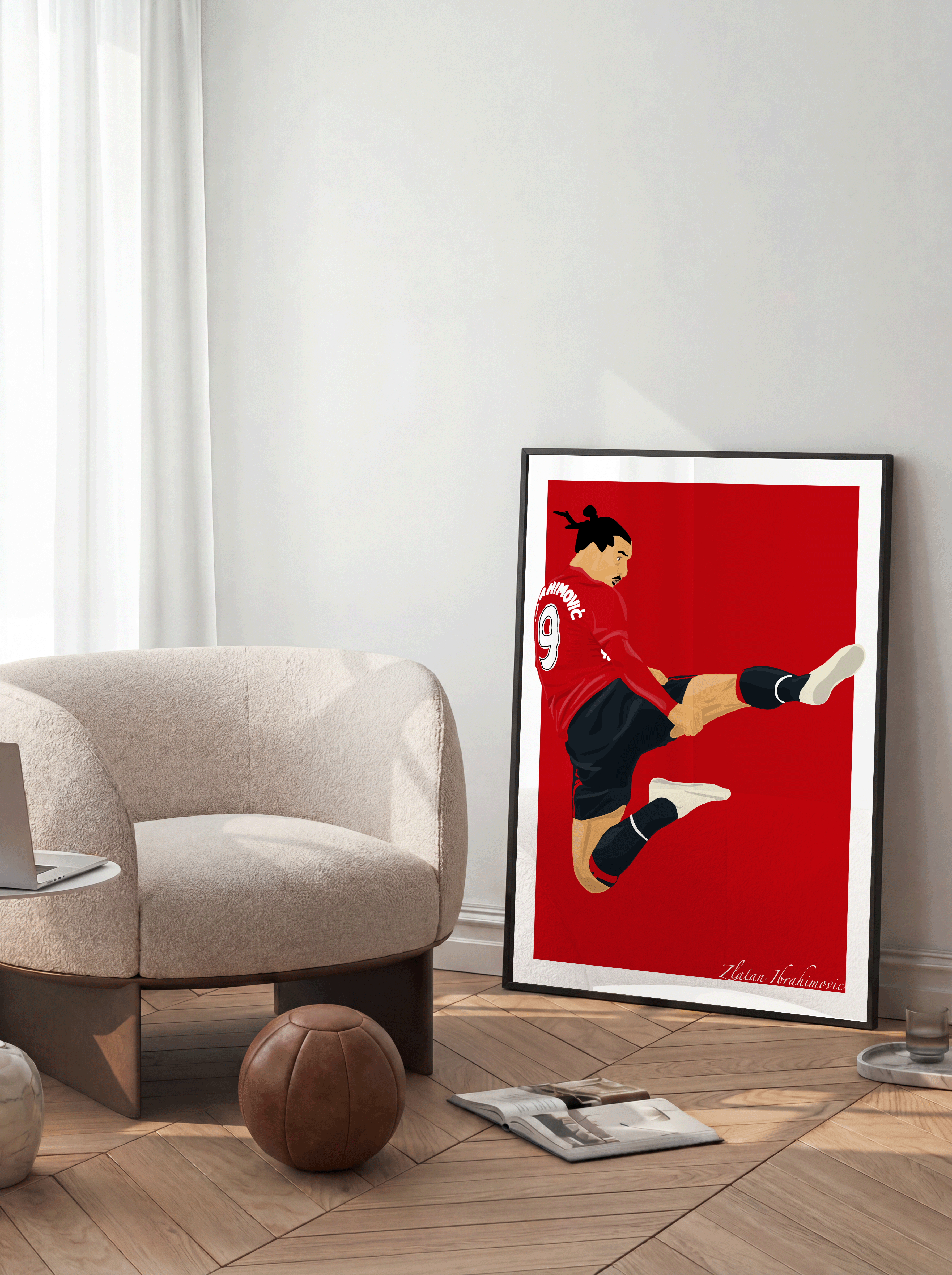 Zlatan Ibrahimovic - Manchester United Illustration Poster