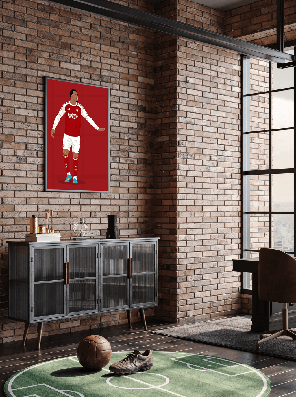 Gabriel  Magalhães - Arsenal Illustration Poster