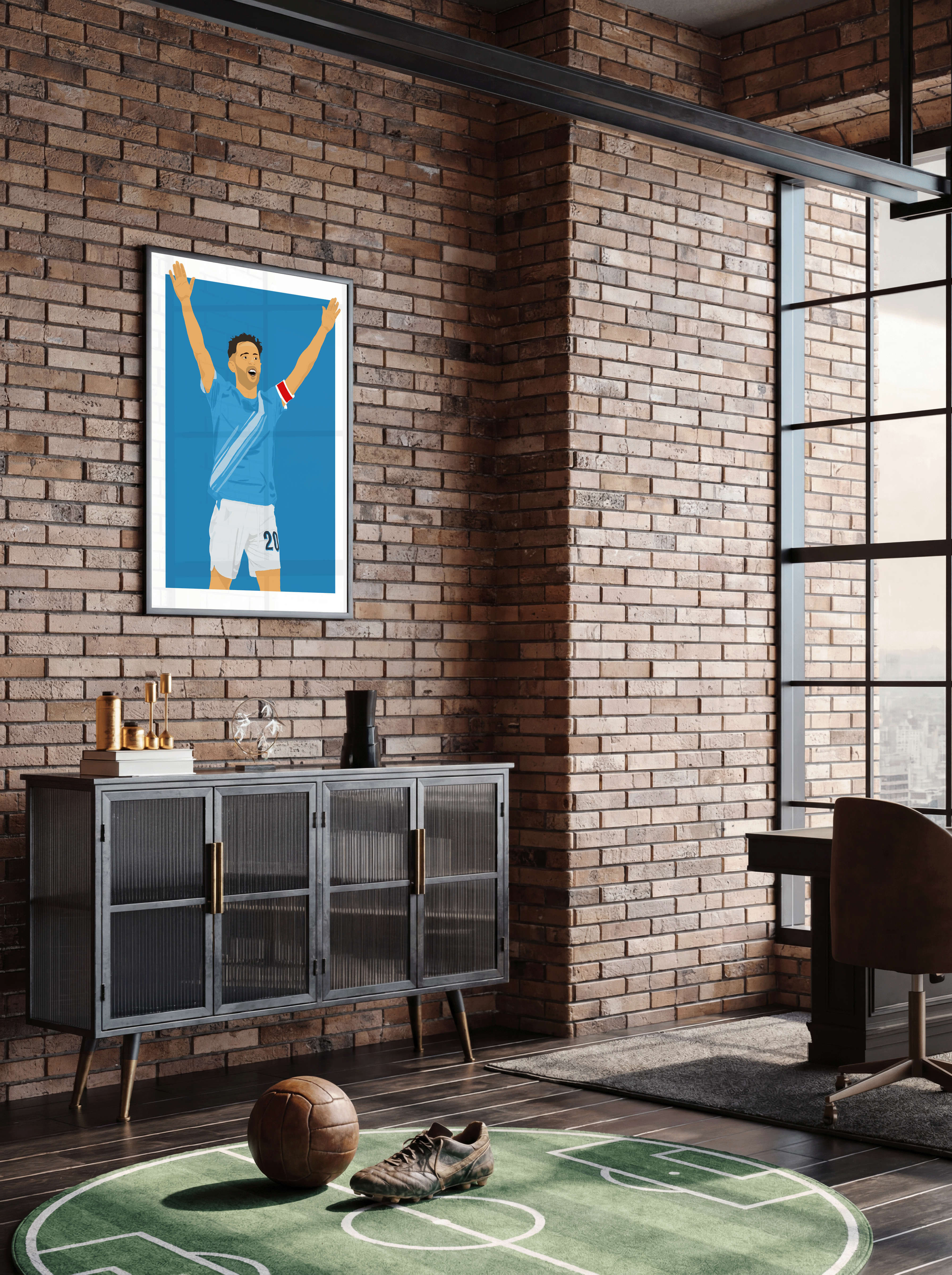 Bernardo Silva - Manchester City Illustration Poster