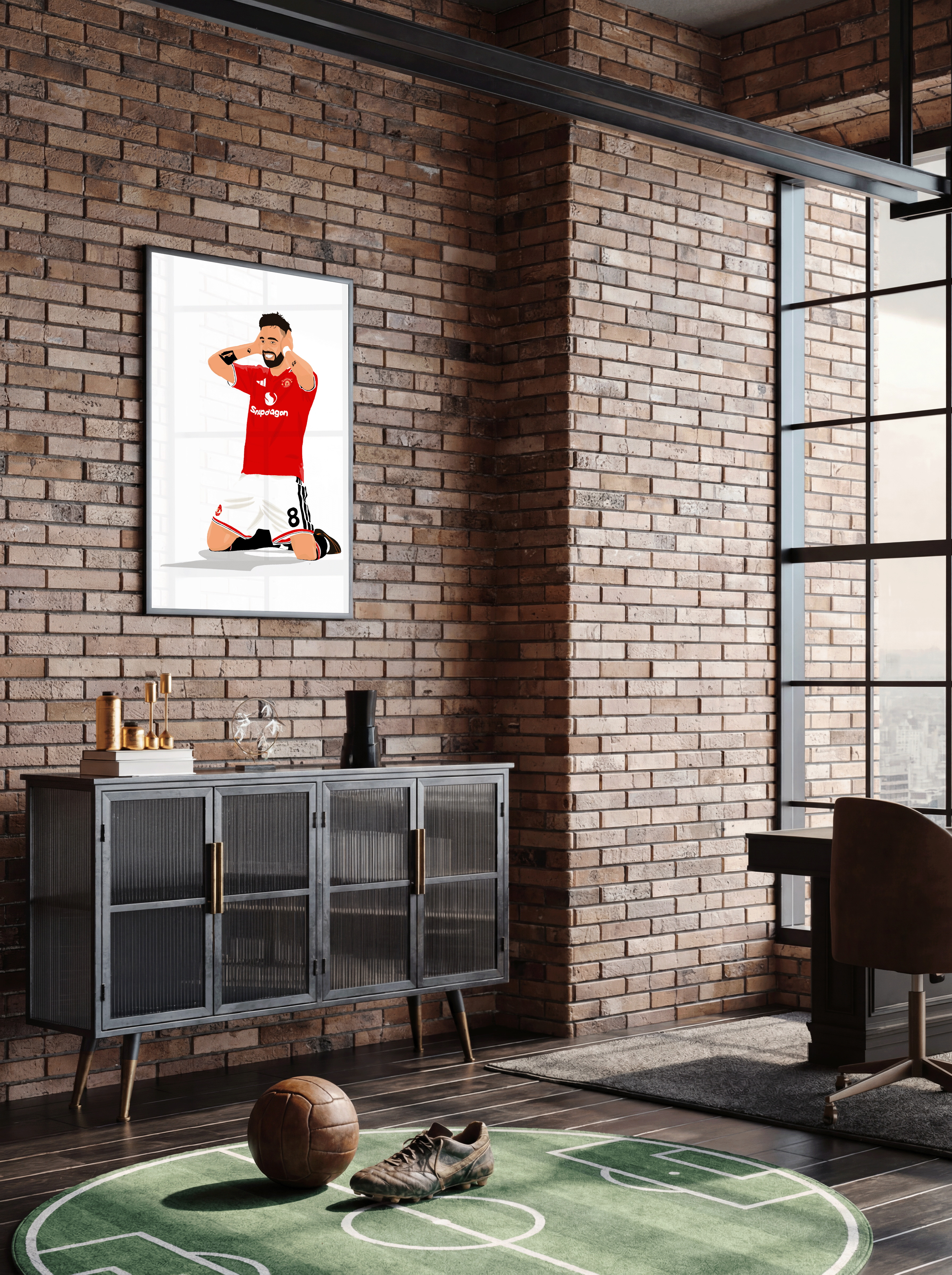 Bruno Fernandes - Manchester United Illustration Poster