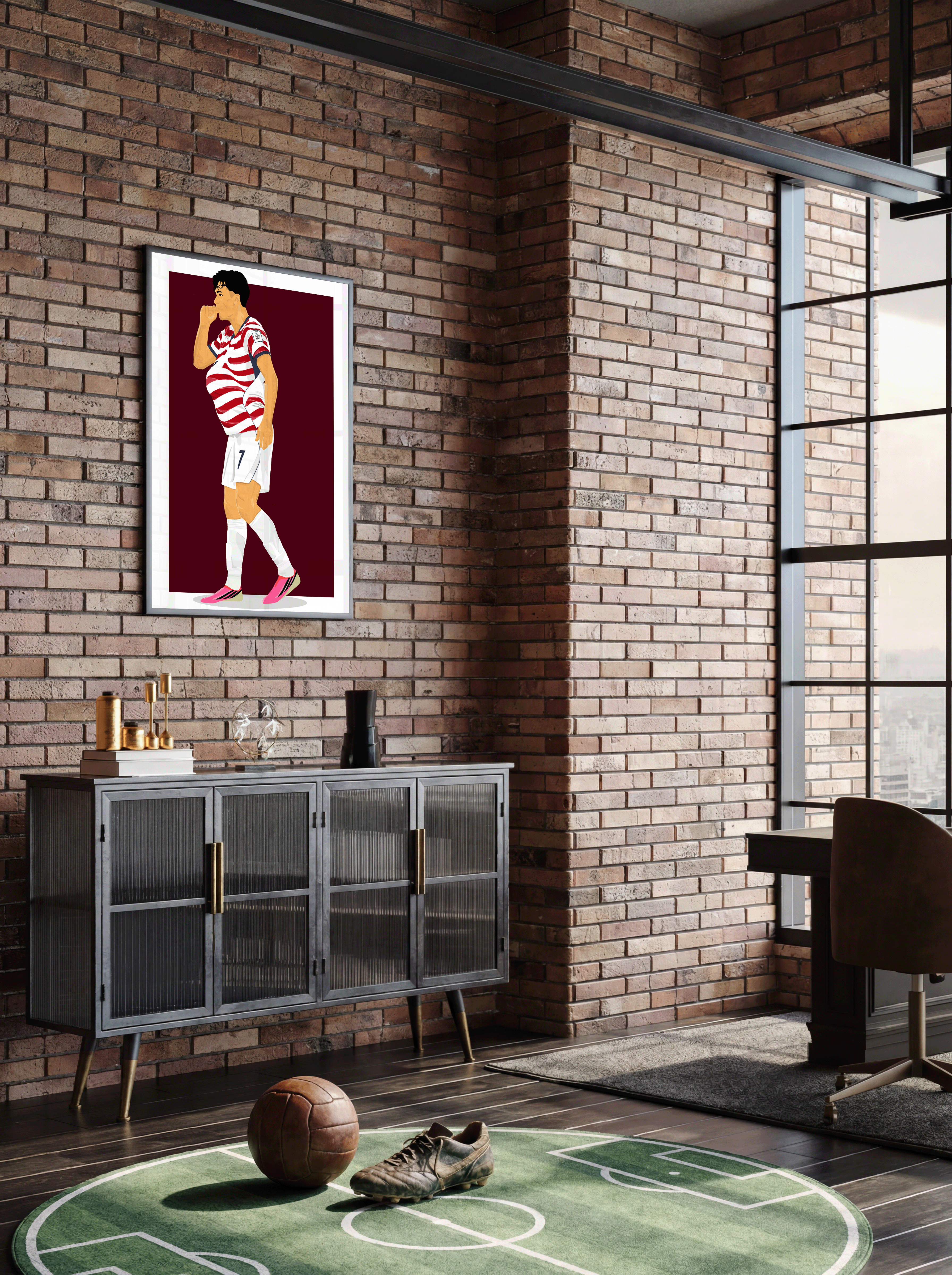 Gio Reyna - USA World Cup Illustration Poster