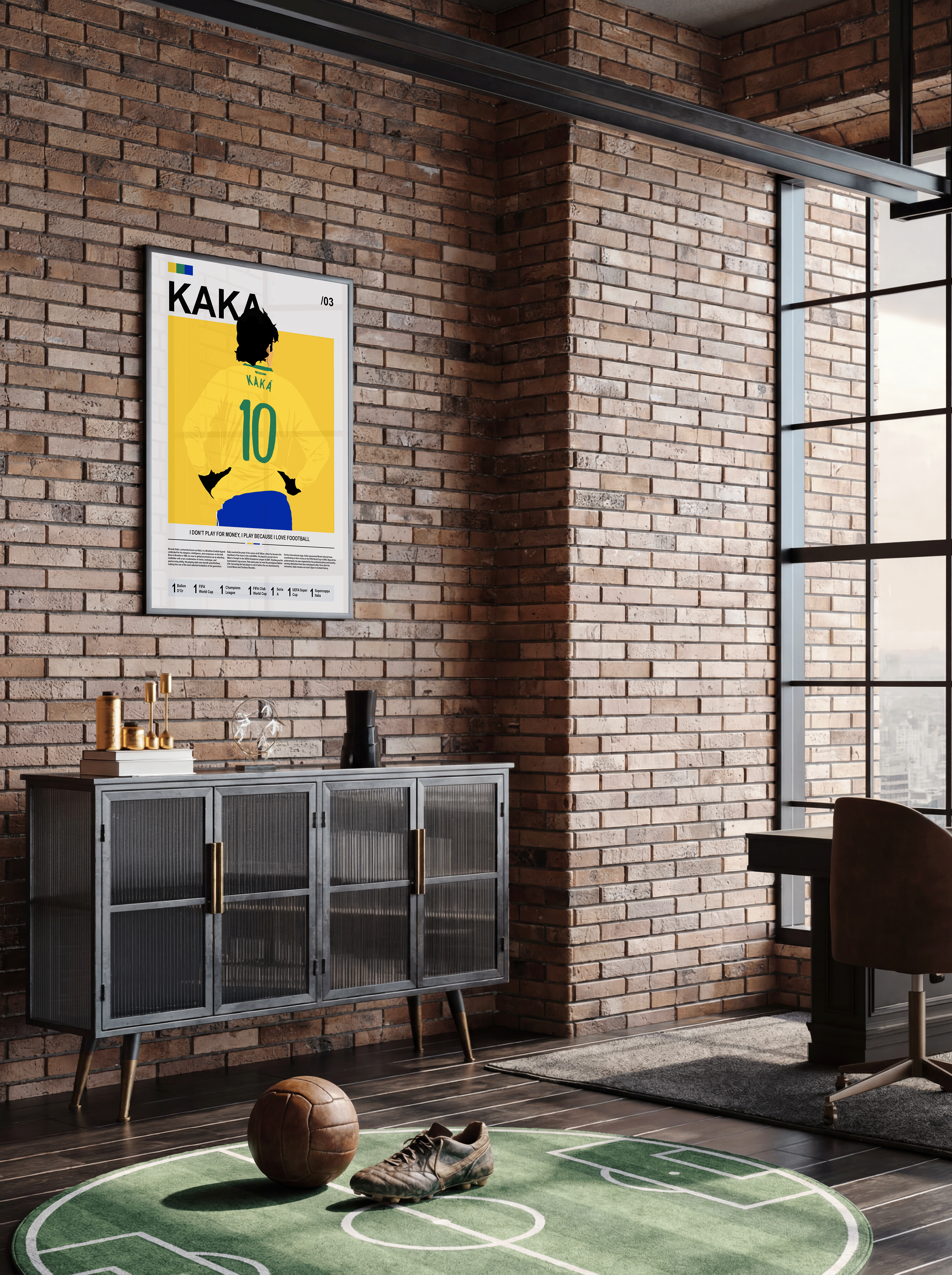 Ricardo Kaka Bio - Brazil Illustration Poster