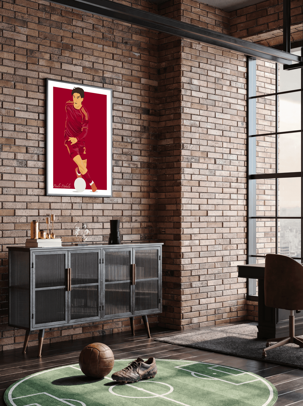 Paulo Dybala - As Roma Illustration Poster