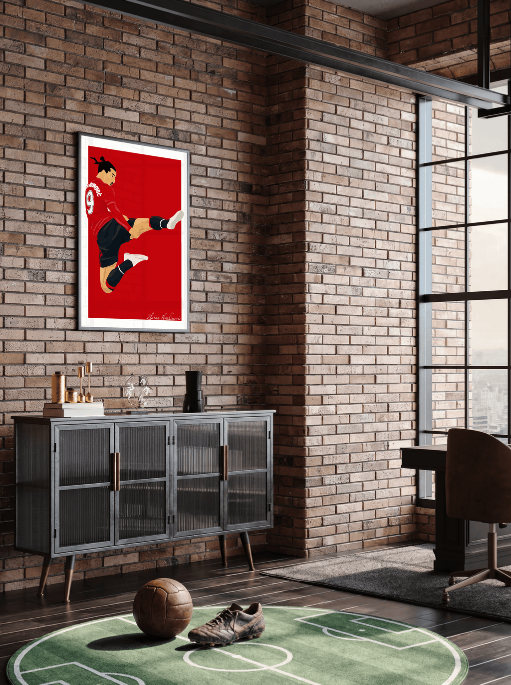 Zlatan Ibrahimovic - Manchester United Illustration Poster