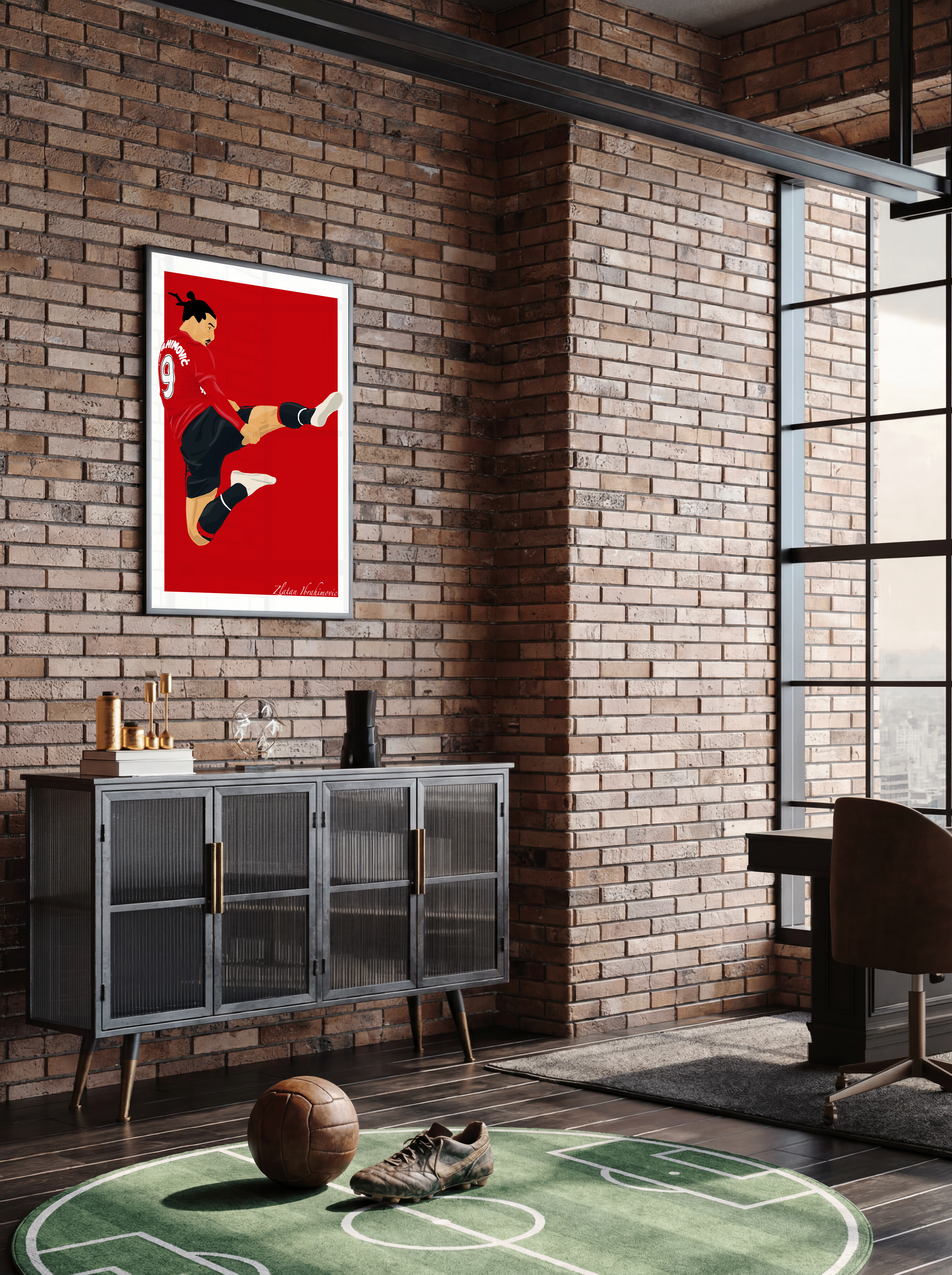 Zlatan Ibrahimovic - Manchester United Illustration Poster
