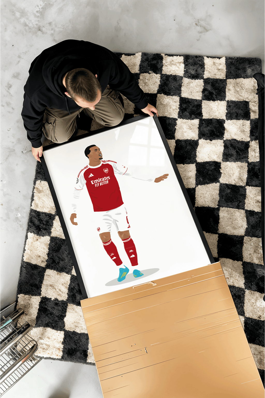 Gabriel  Magalhães - Arsenal Illustration Poster