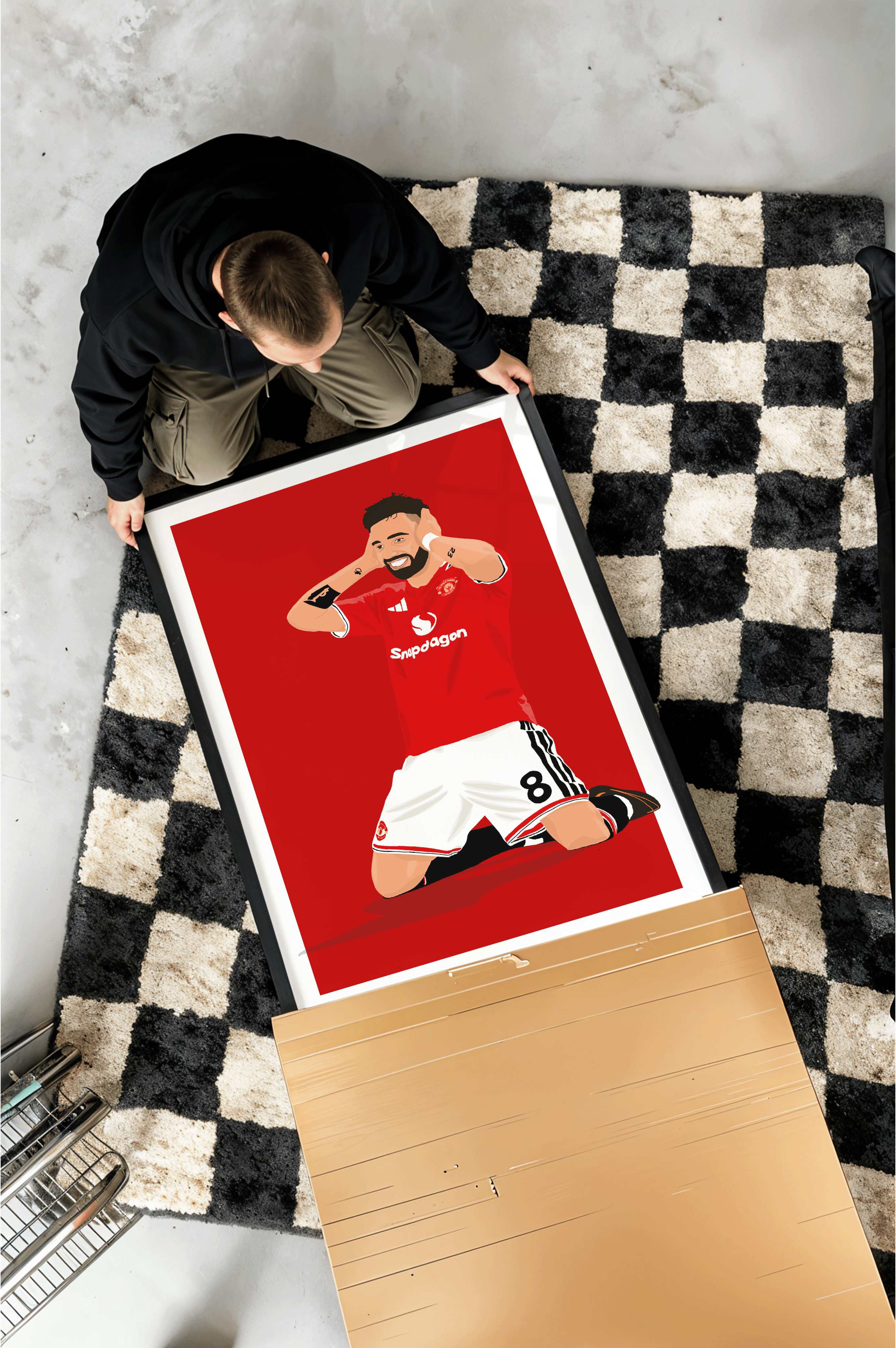 Bruno Fernandes - Manchester United Illustration Poster