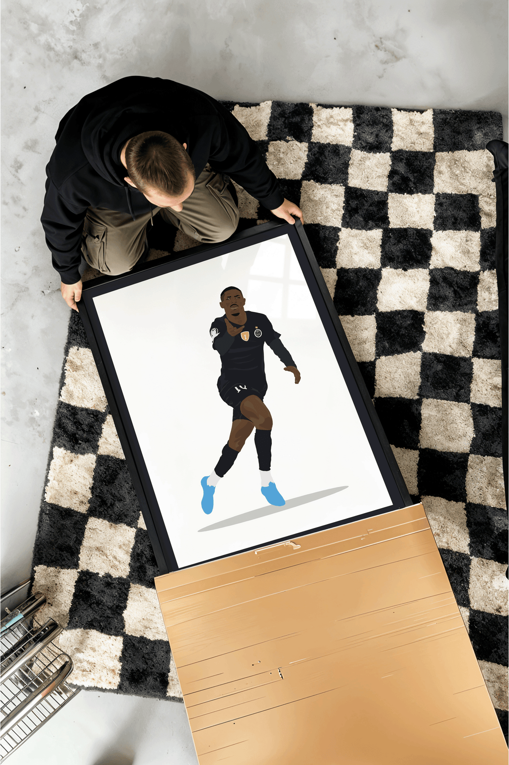 Ousmane Dembele - PSG Illustration Poster