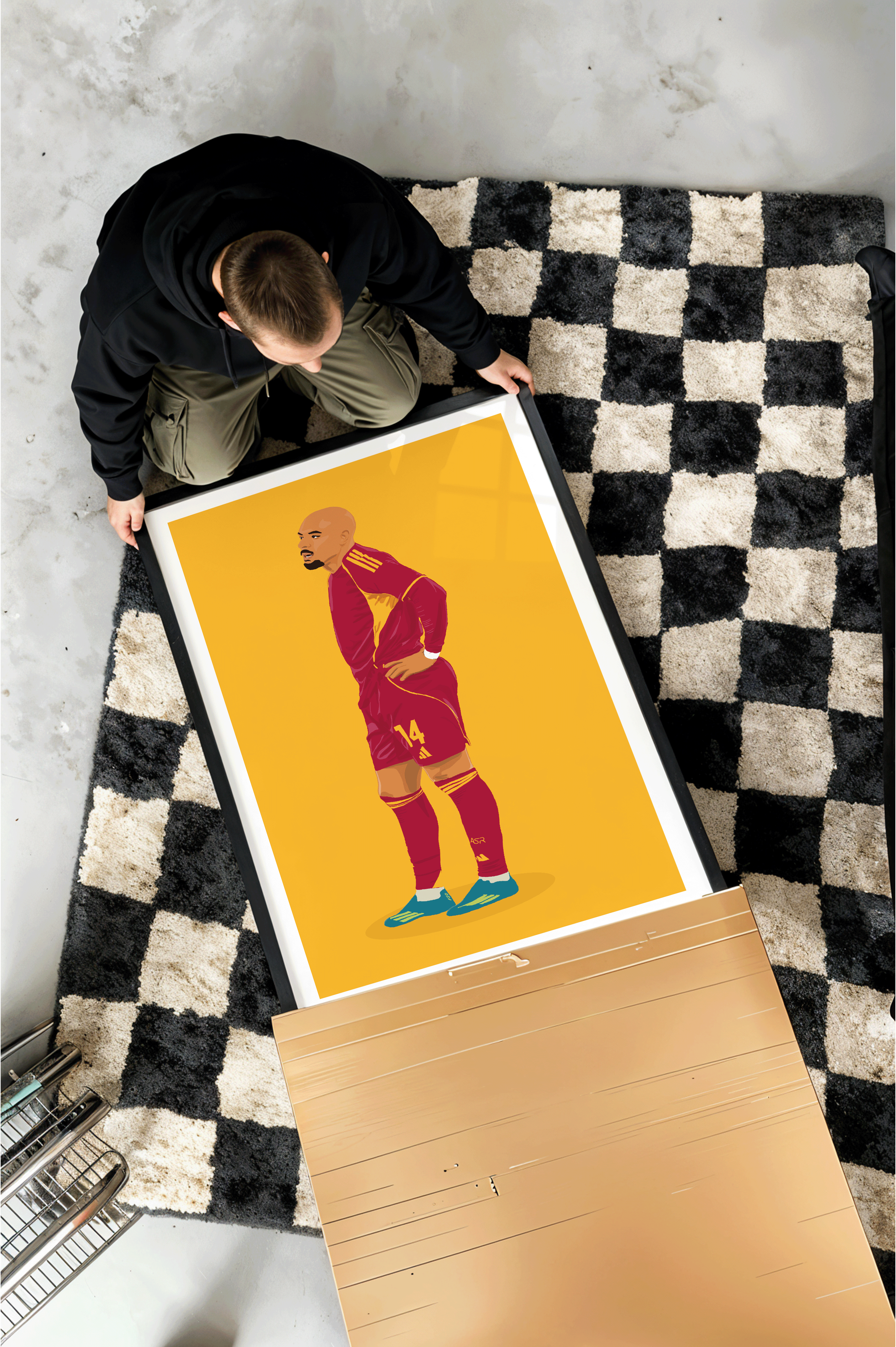 Donyell Malen - AS Roma Illustration Poster