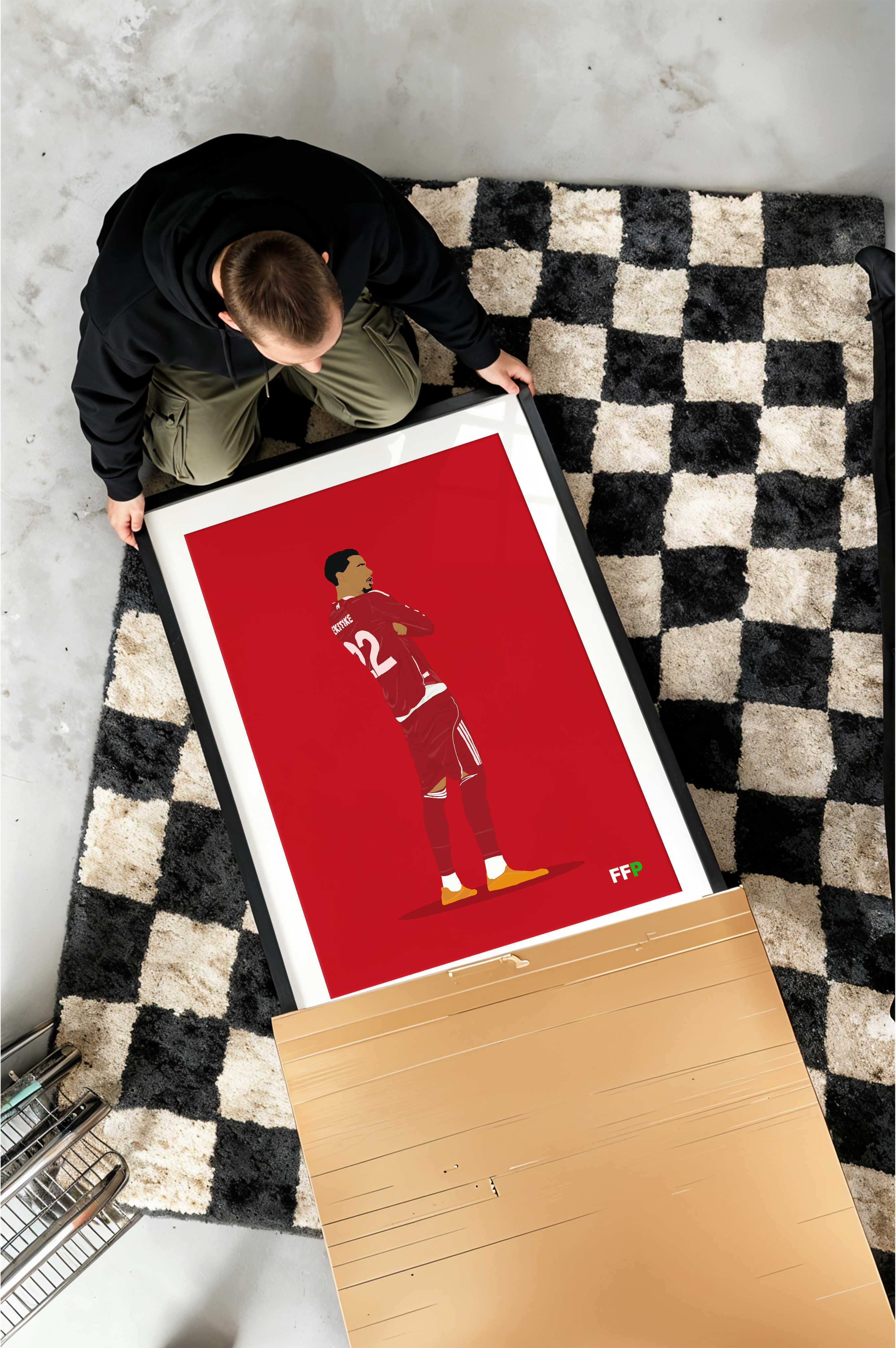 Hugo Ekitike - Liverpool Illustration Poster