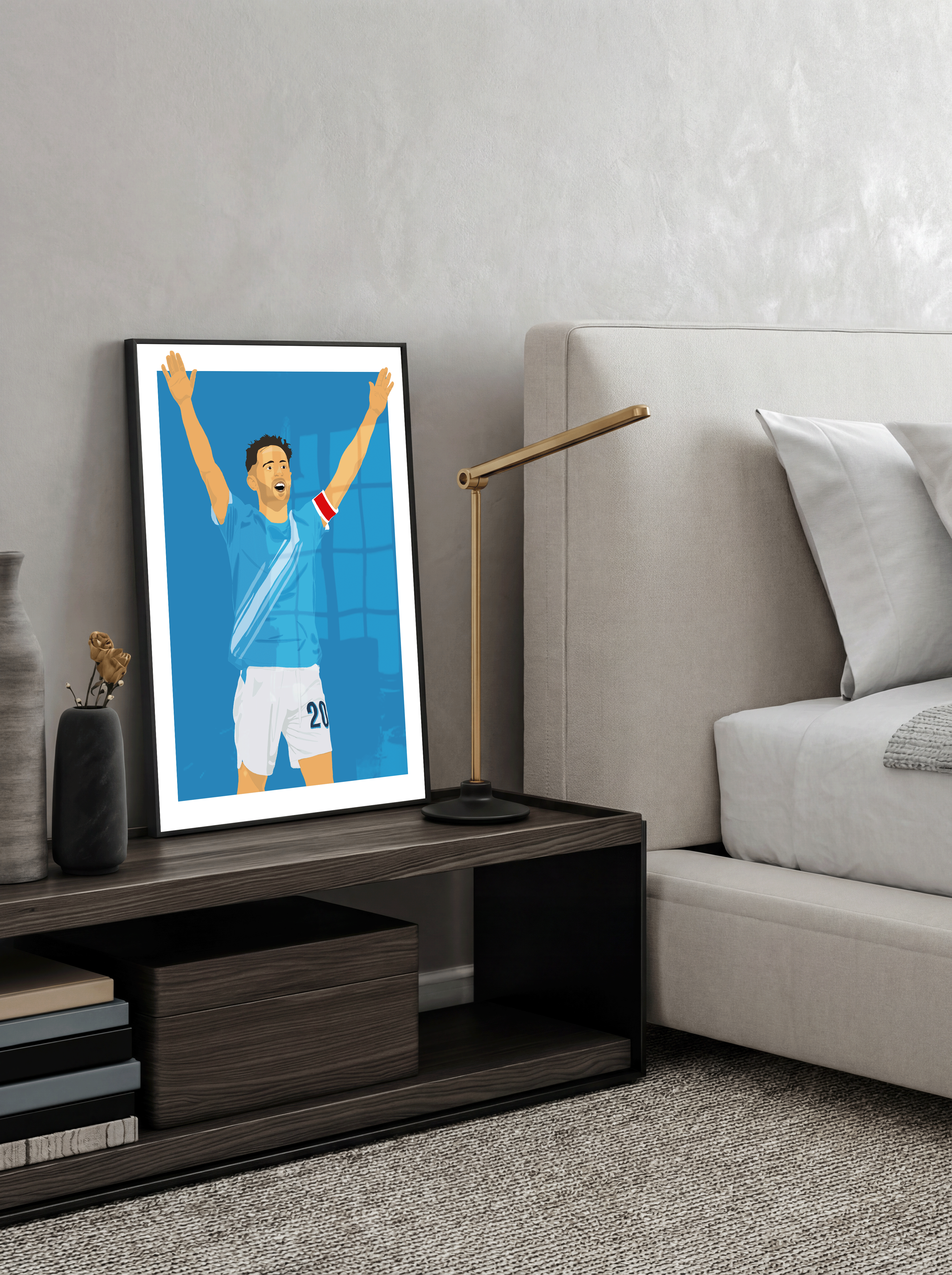 Bernardo Silva - Manchester City Illustration Poster