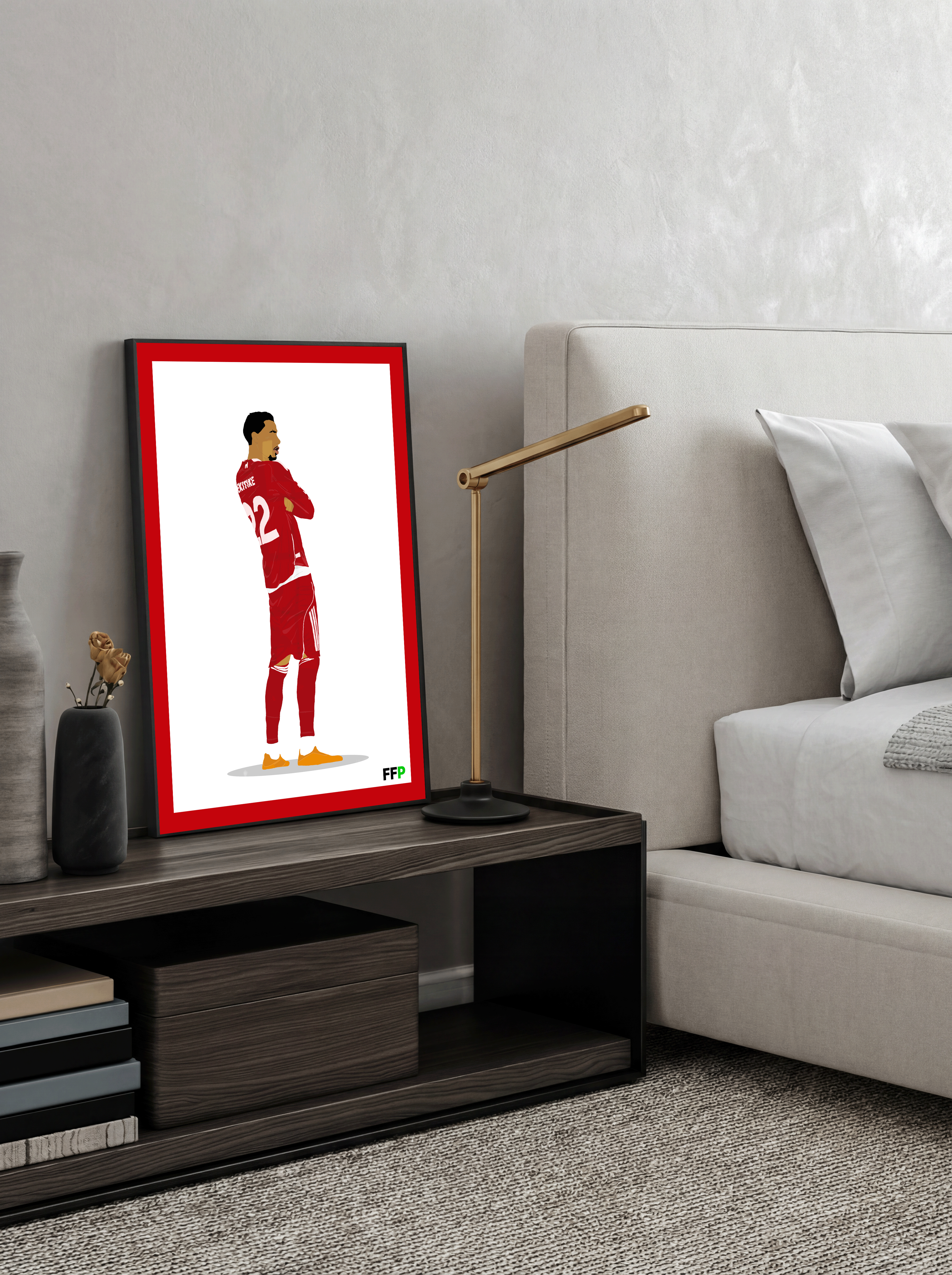 Hugo Ekitike - Liverpool Illustration Poster