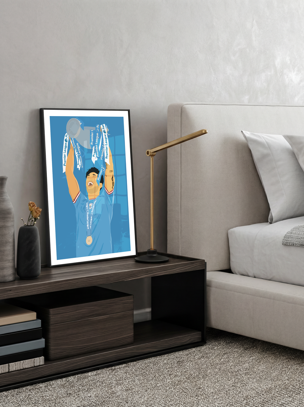 John Stones - Manchester City Illustration Poster