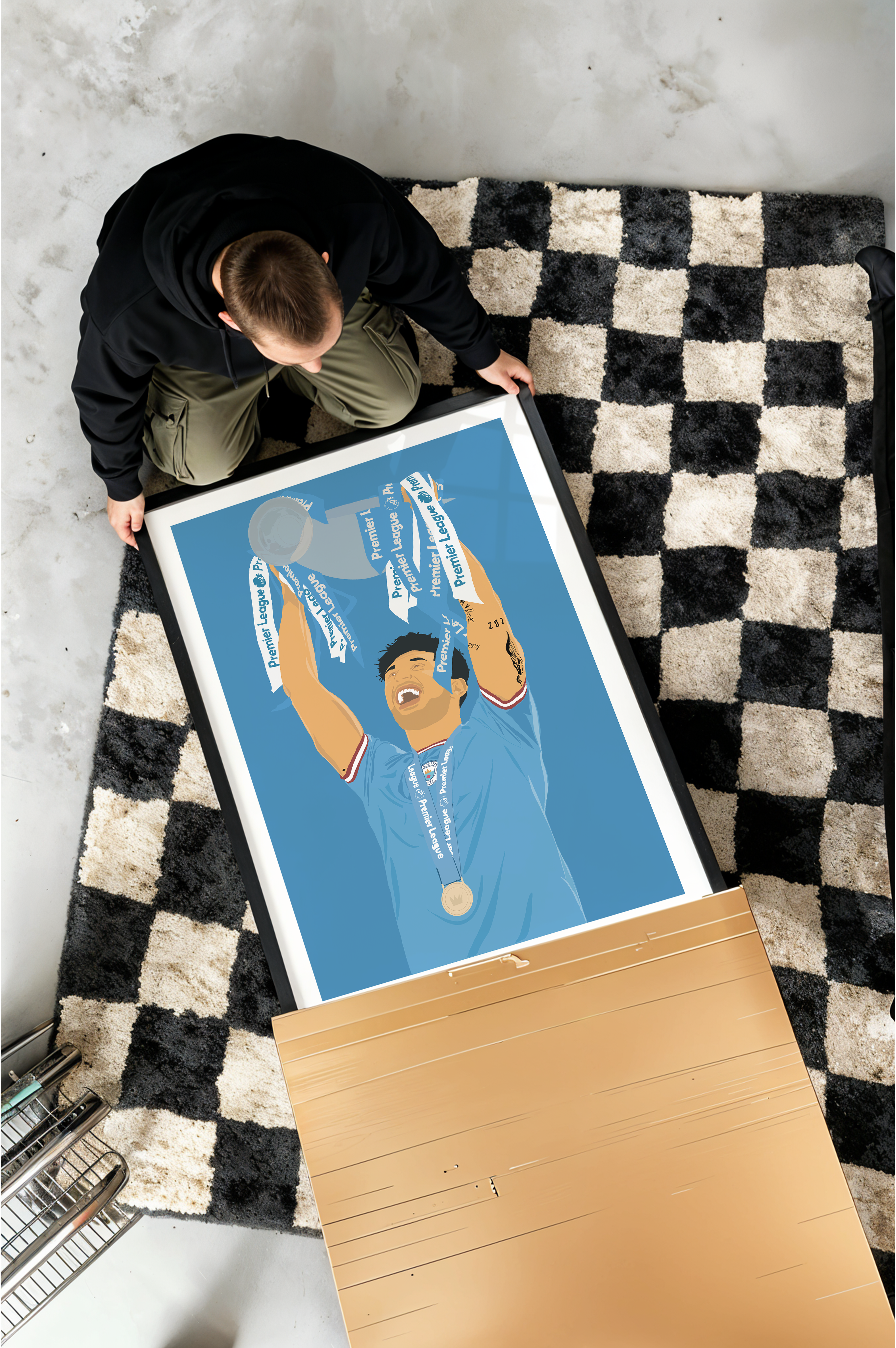 John Stones - Manchester City Illustration Poster
