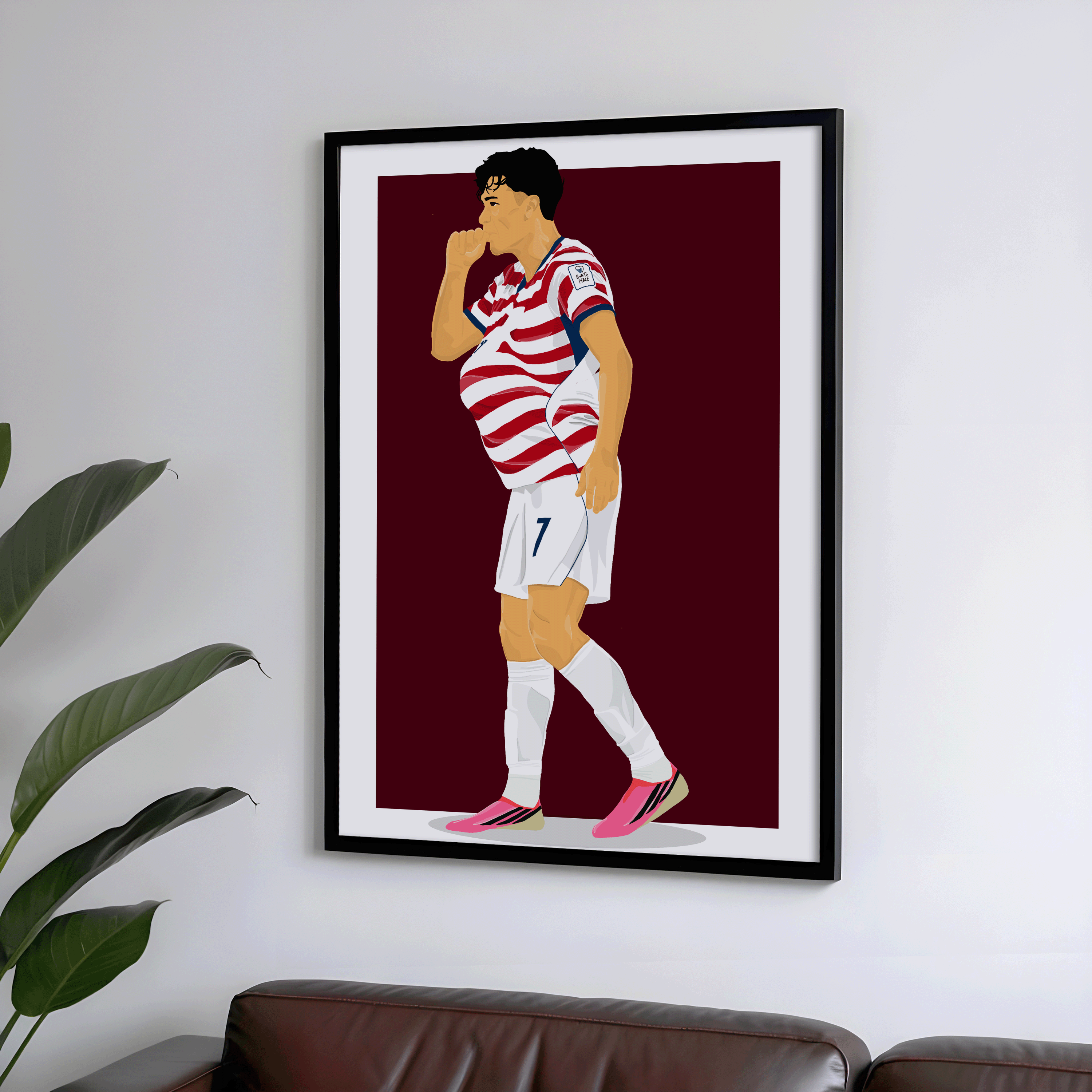 Gio Reyna - USA World Cup Illustration Poster