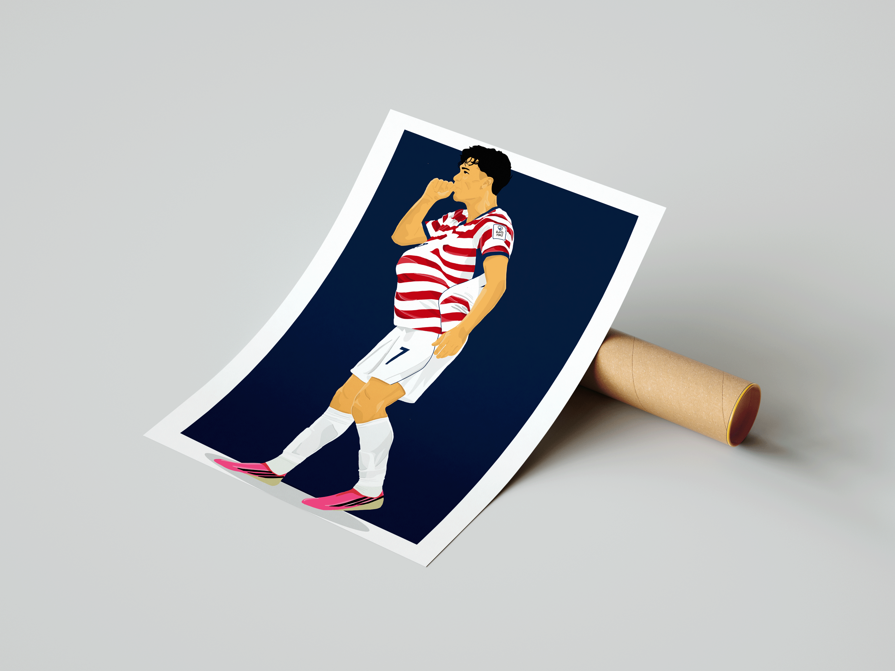 Gio Reyna - USA World Cup Illustration Poster