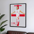 Harry Kane England Poster | Hand-Drawn Illustration | World Cup Football Art