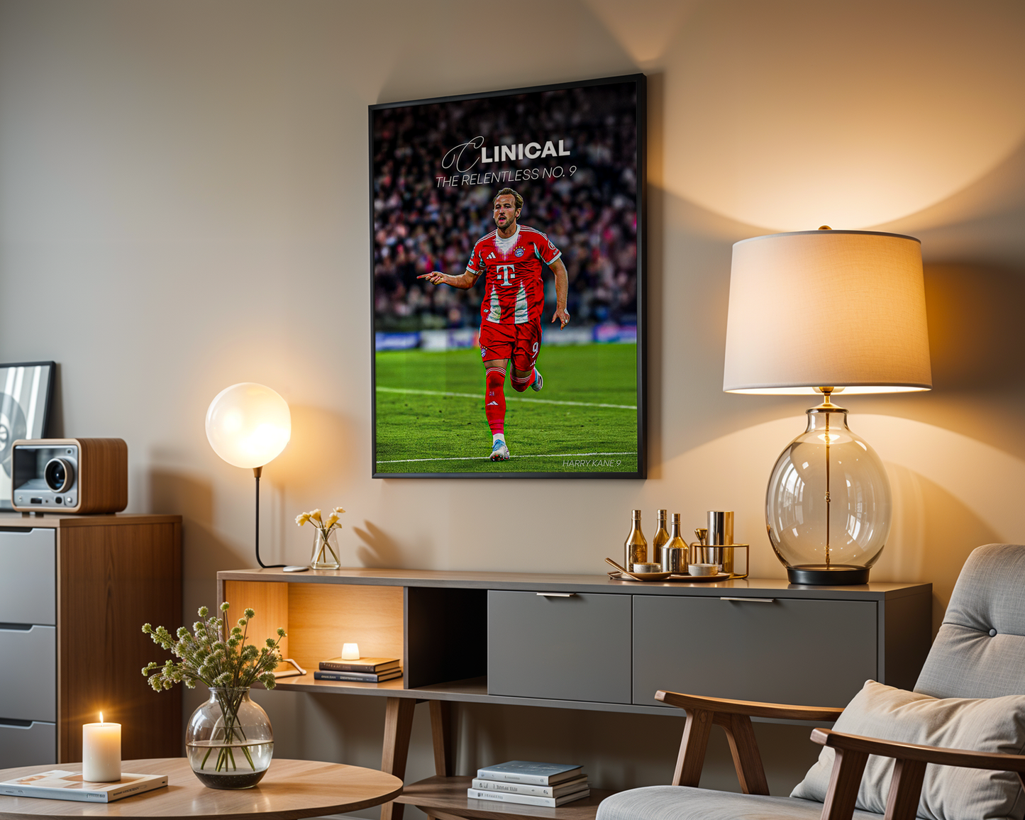 Harry Kane - Clinical | The Relentless No.9 Football Wall Art