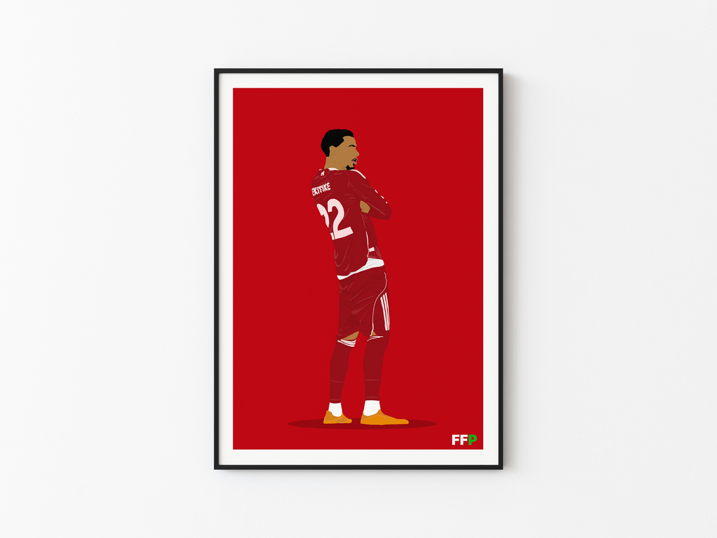 Hugo Ekitike - Liverpool Illustration Poster