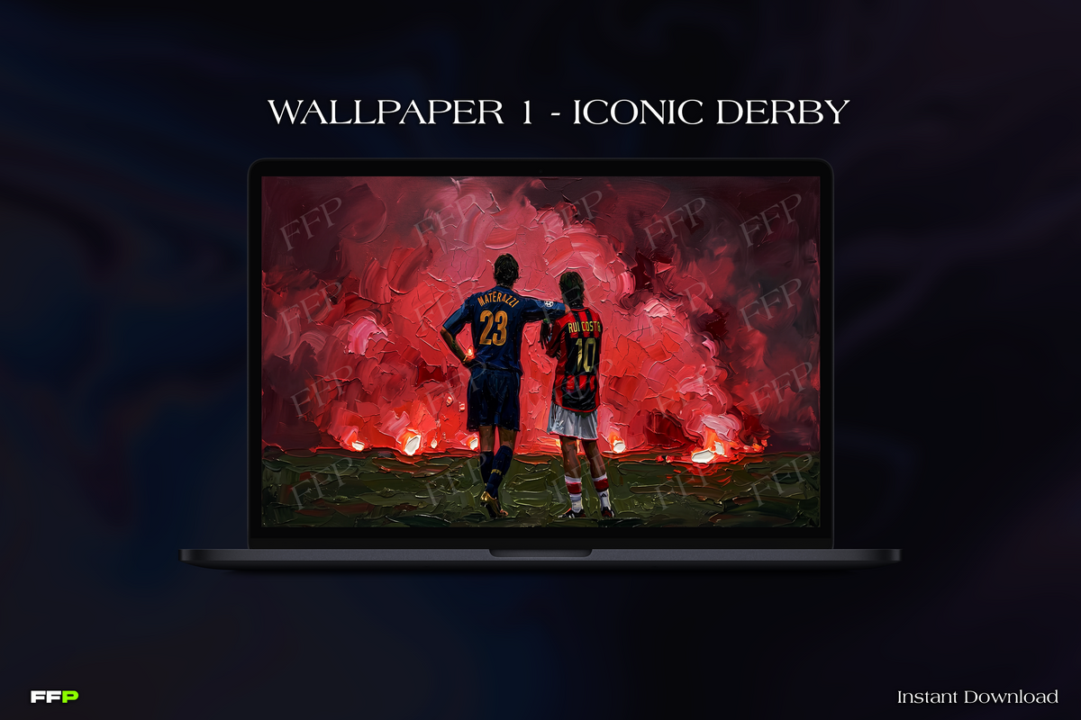 Icons Desktop Wallpaper Pack – 5 Painted Wallpapers for MacBook & PC | Digital Download