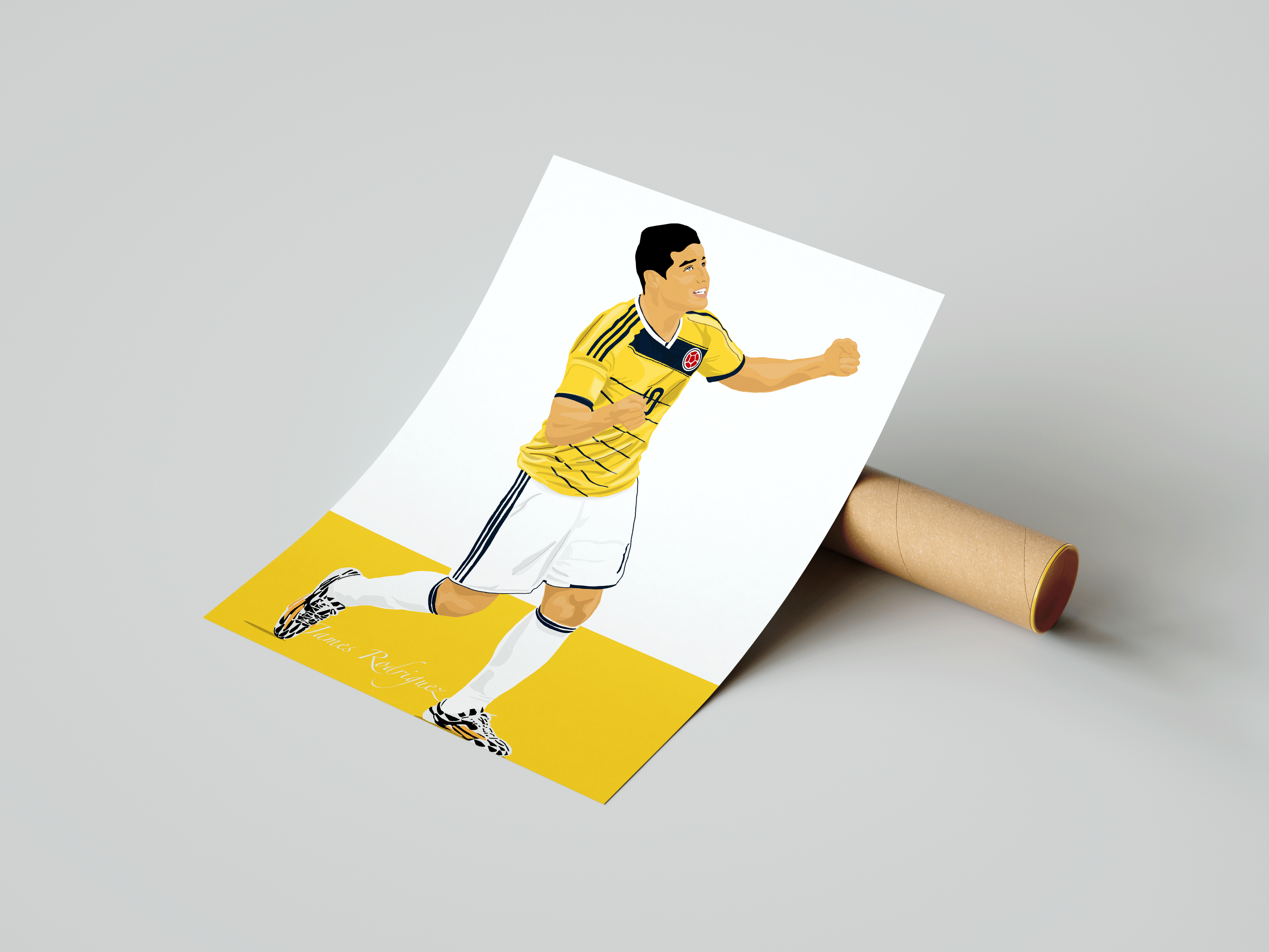 James Rodriguez - Colombia Illustration Poster
