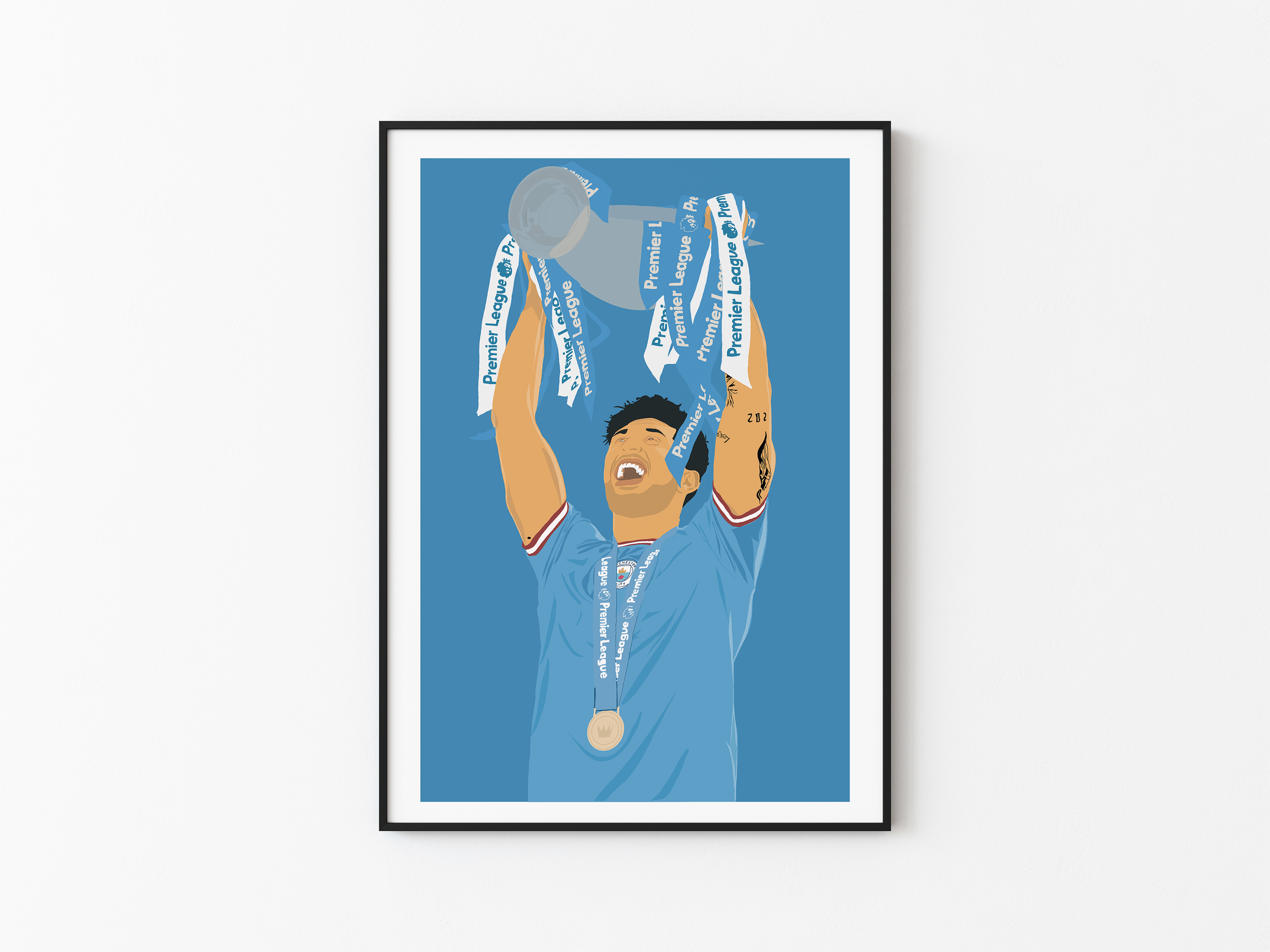 John Stones - Manchester City Illustration Poster
