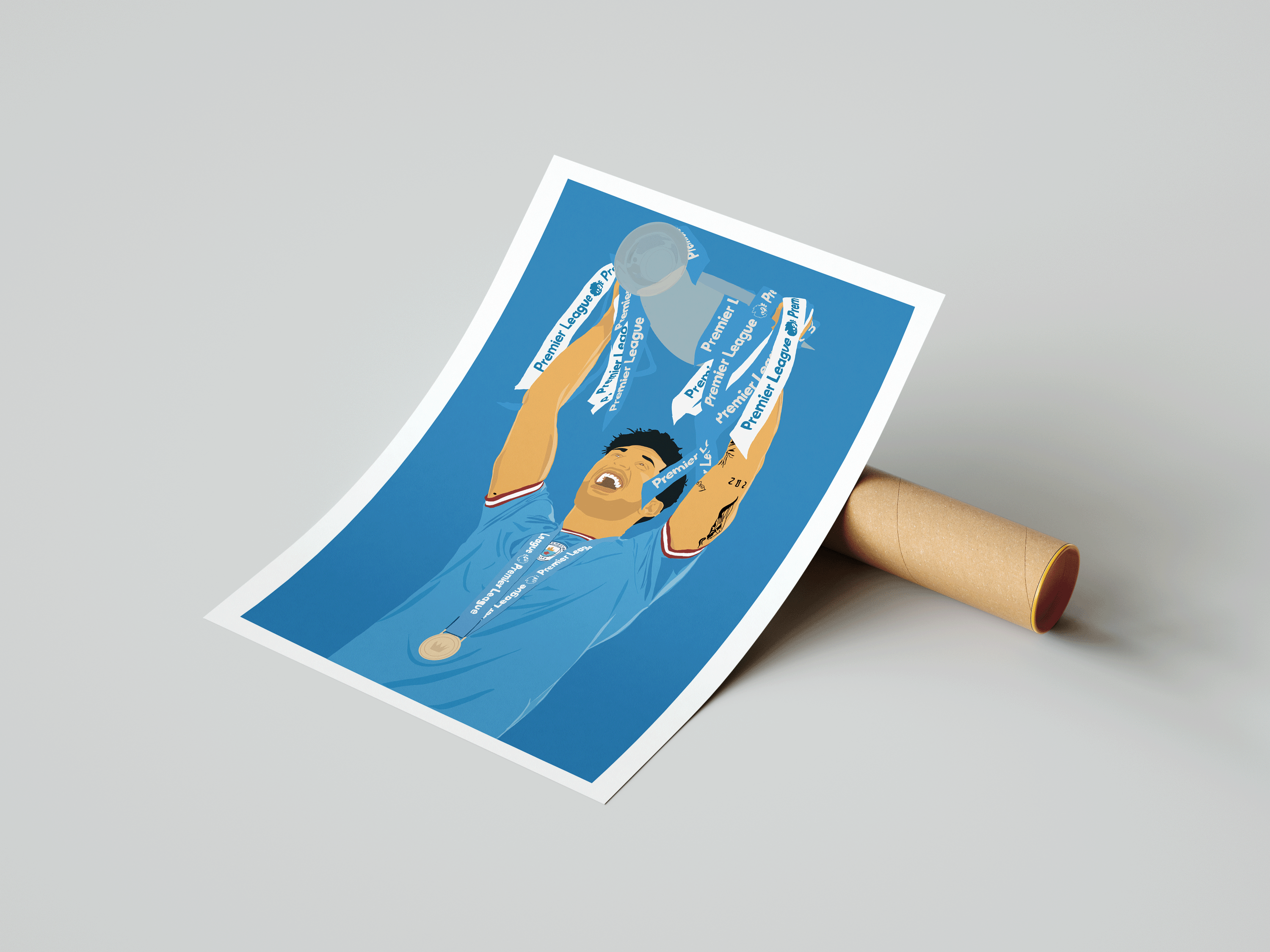 John Stones - Manchester City Illustration Poster