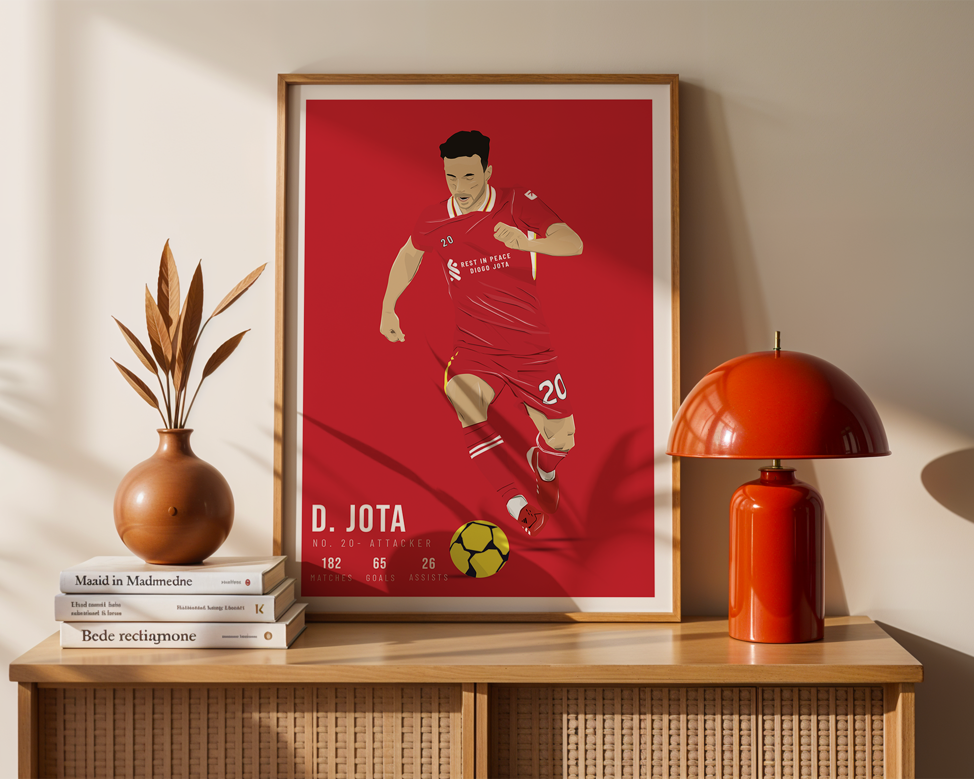Diogo Jota Liverpool FC Poster | Hand-Drawn Illustration | Football Art