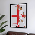 Jude Bellingham England Poster | Hand-Drawn Illustration | World Cup Football Art
