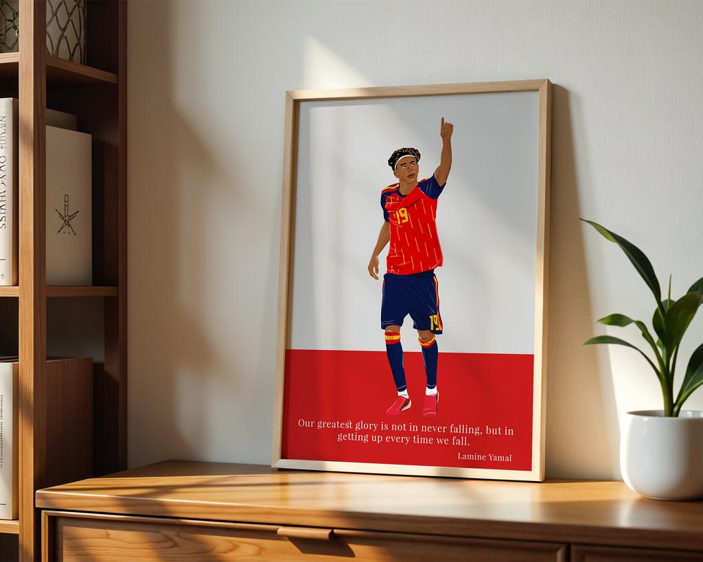 Lamine Yamal Spain | Quote Poster | Hand-Drawn Illustration
