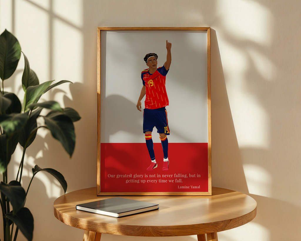 Lamine Yamal Spain | Quote Poster | Hand-Drawn Illustration
