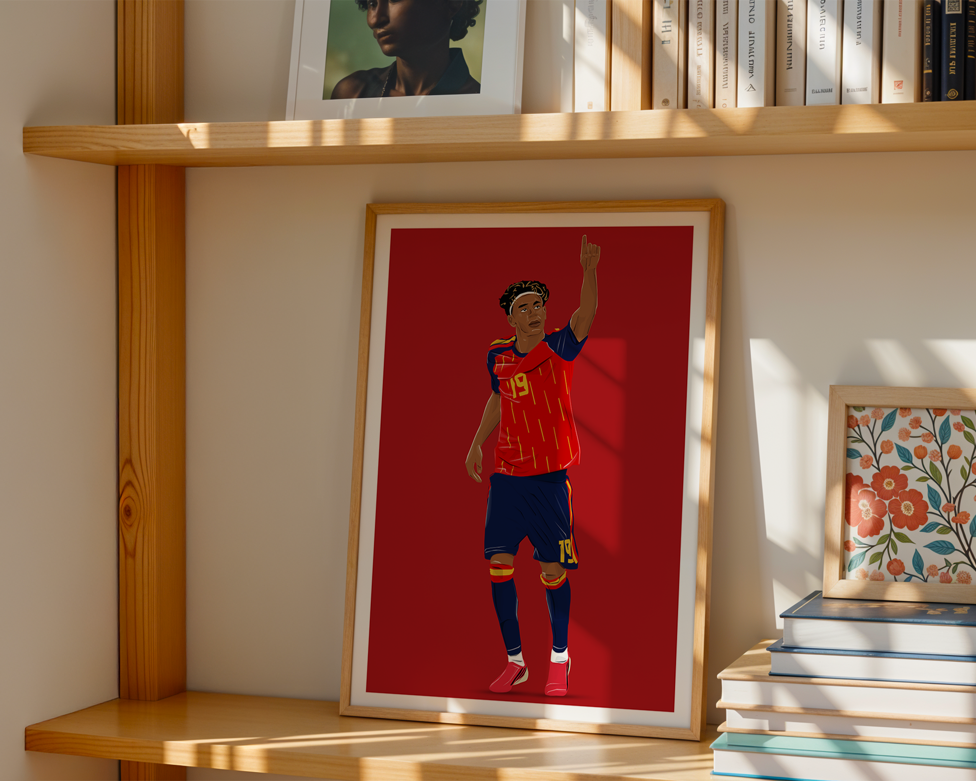 Lamine Yamal Spain Poster | Hand-Drawn Illustration | World Cup Football Art
