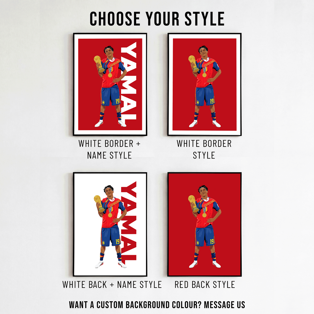 Lamine Yamal - World Cup Winner Poster | Hand-Drawn Illustration Print