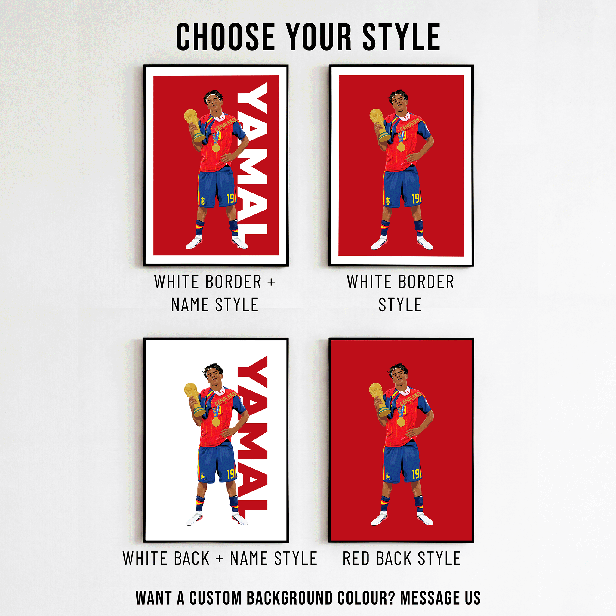 Lamine Yamal - World Cup Winner Poster | Hand-Drawn Illustration Print