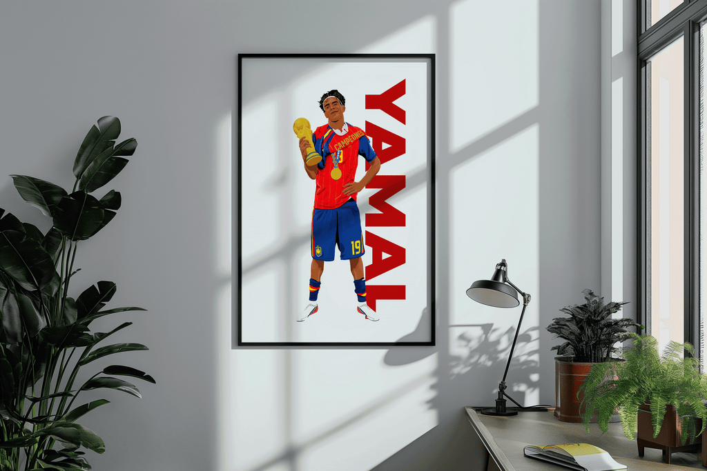 Lamine Yamal - World Cup Winner Poster | Hand-Drawn Illustration Print